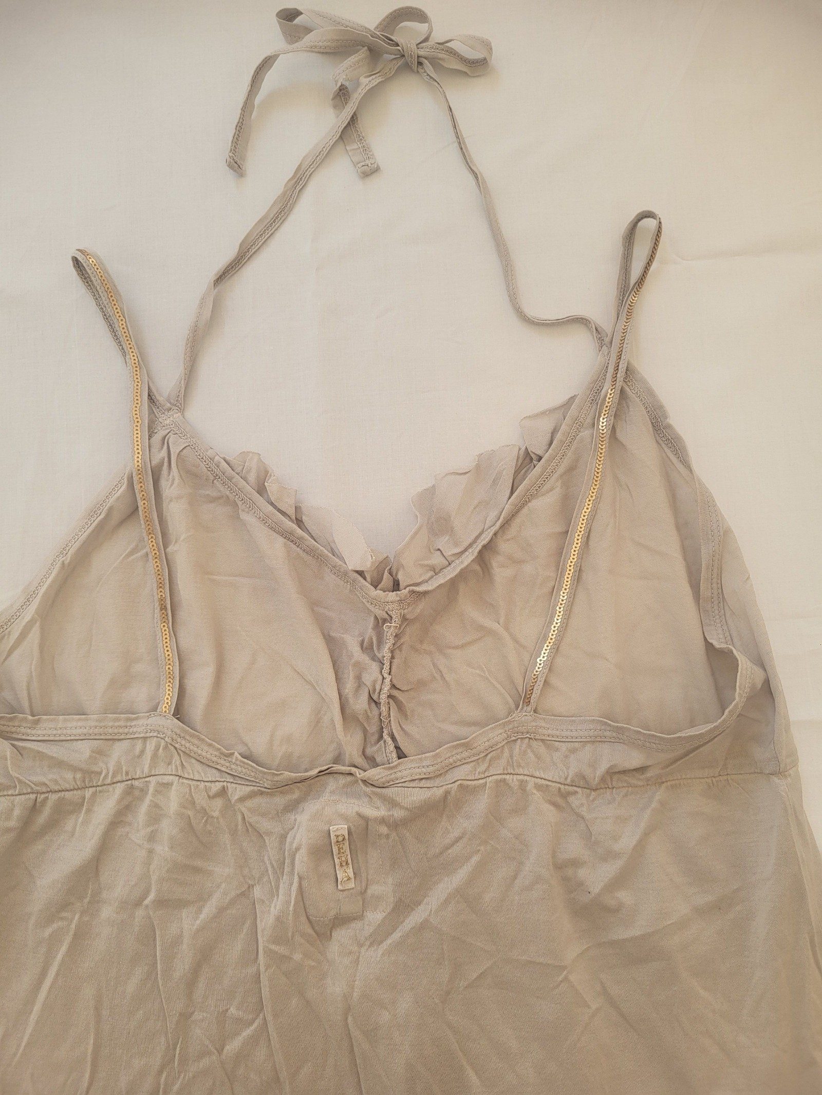 Deha Beige Women's Cotton Ruffle Trim Cami Top Size XL image 4