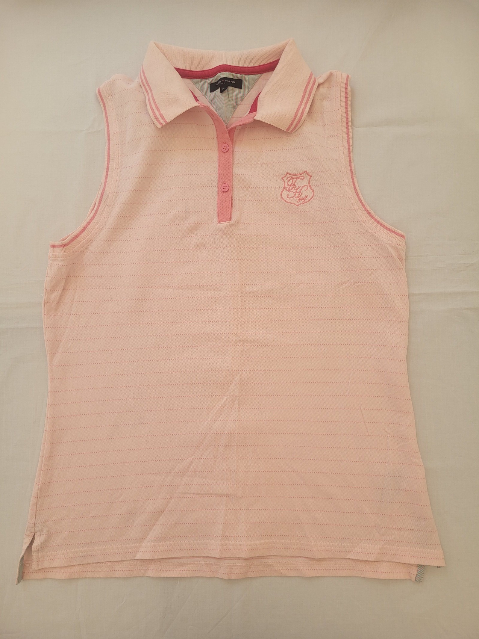Tommy Hilfiger Golf Womens Pink Sleeveless Polo Top Size XL