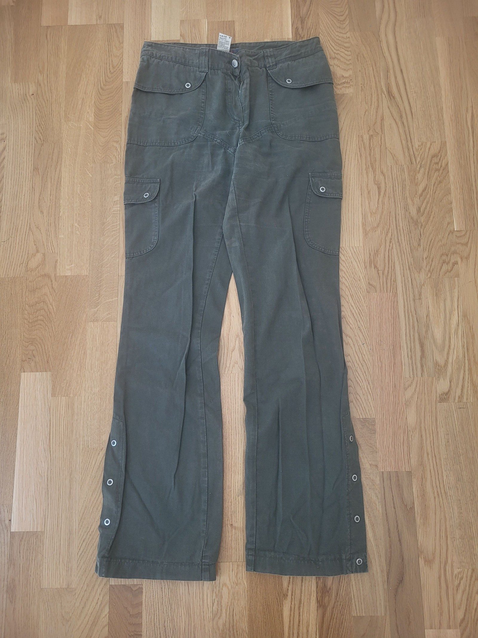 Jeans Les Copains Womens Khaki Cargo Pants IT 46