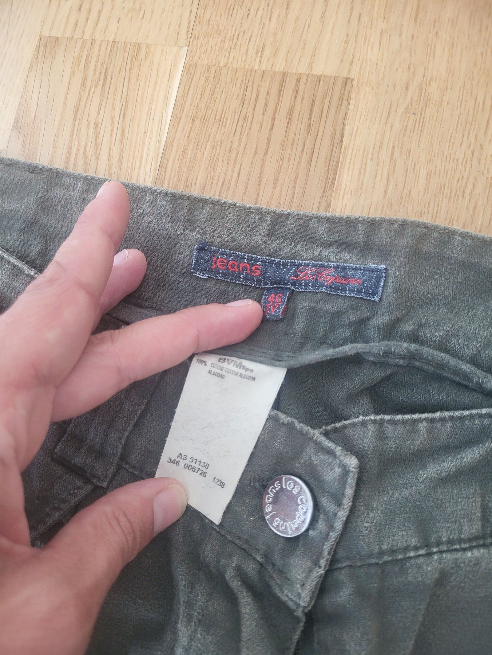 Jeans Les Copains Womens Khaki Cargo Pants IT 46 image 3