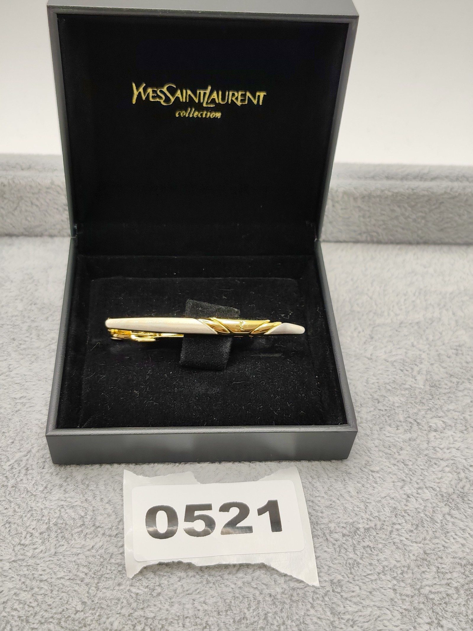 Yves Saint Laurent Gold & Silver Tone Tie Clip