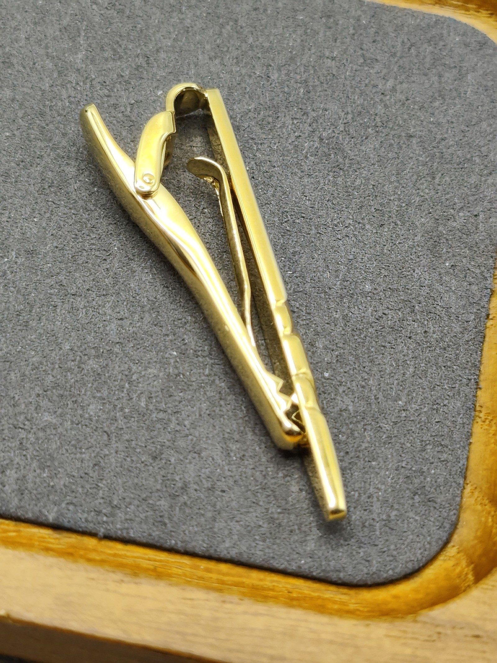 Yves Saint Laurent Gold & Silver Tone Tie Clip image 7