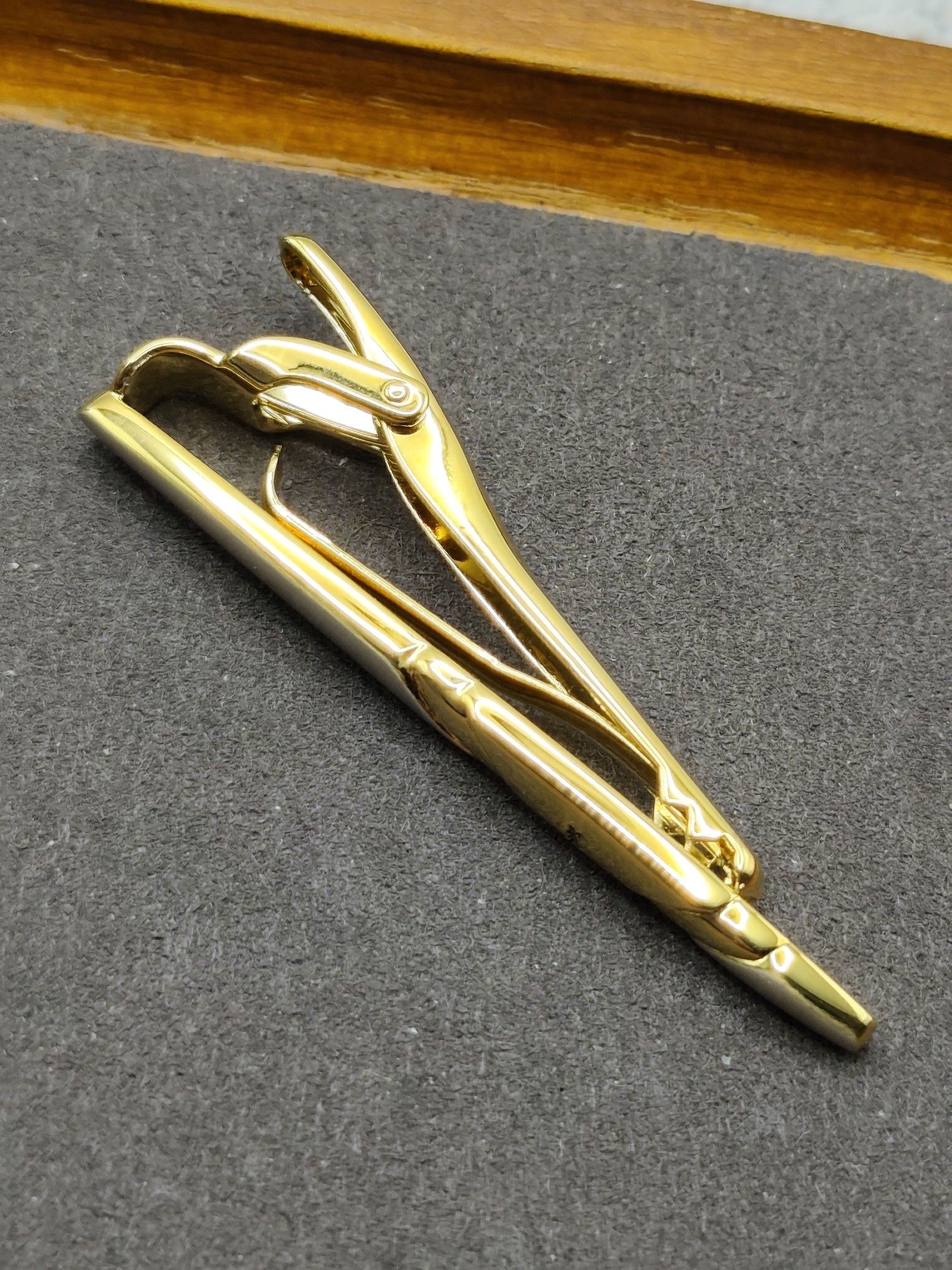 Yves Saint Laurent Gold & Silver Tone Tie Clip image 8