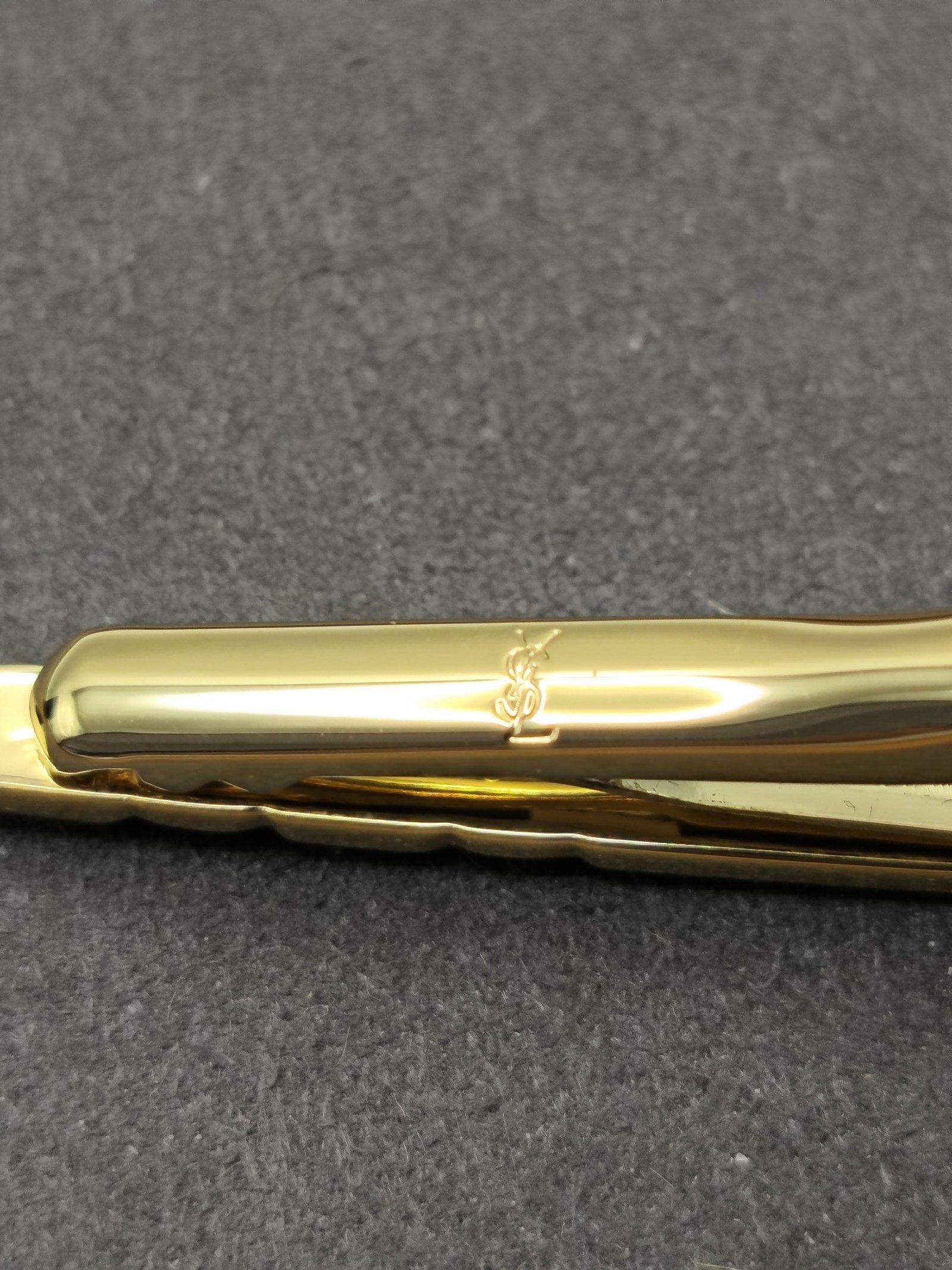 Yves Saint Laurent Gold & Silver Tone Tie Clip image 9