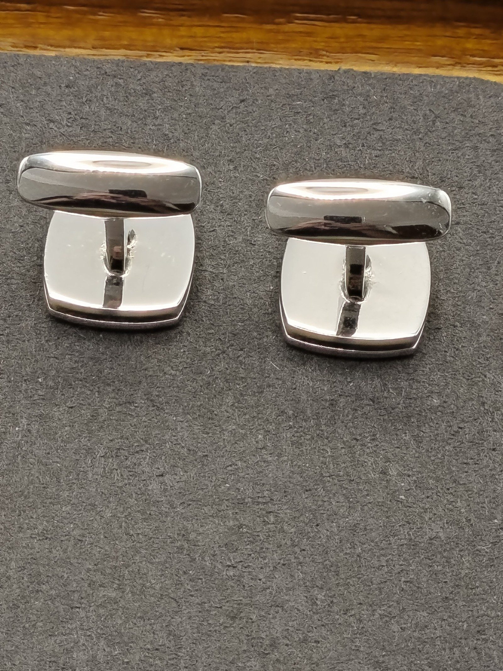 YSL Silver Logo Cufflinks in Gift Box image 6
