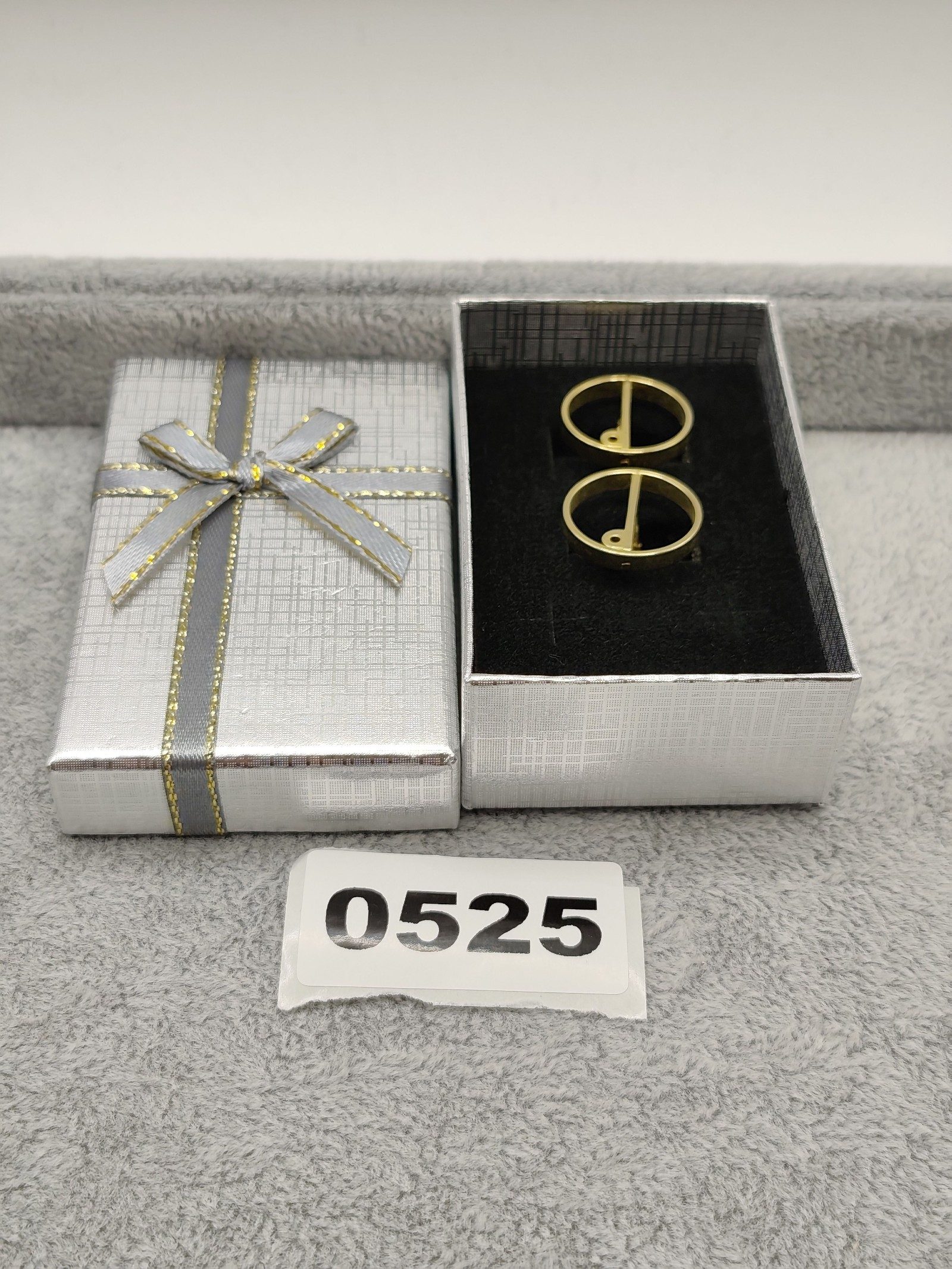Dunhill Gold Tone Round Modernist Cufflinks