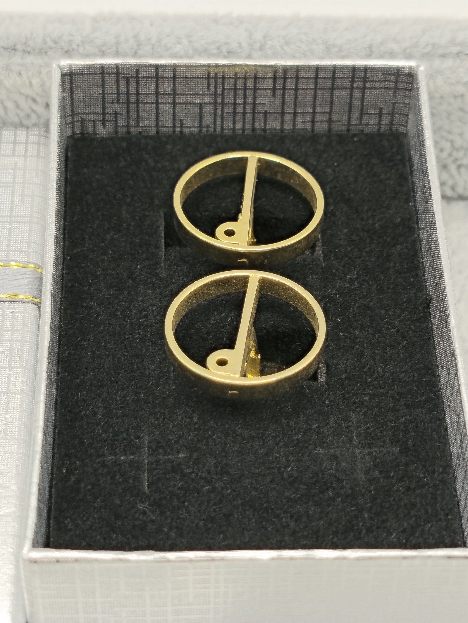 Dunhill Gold Tone Round Modernist Cufflinks image 2