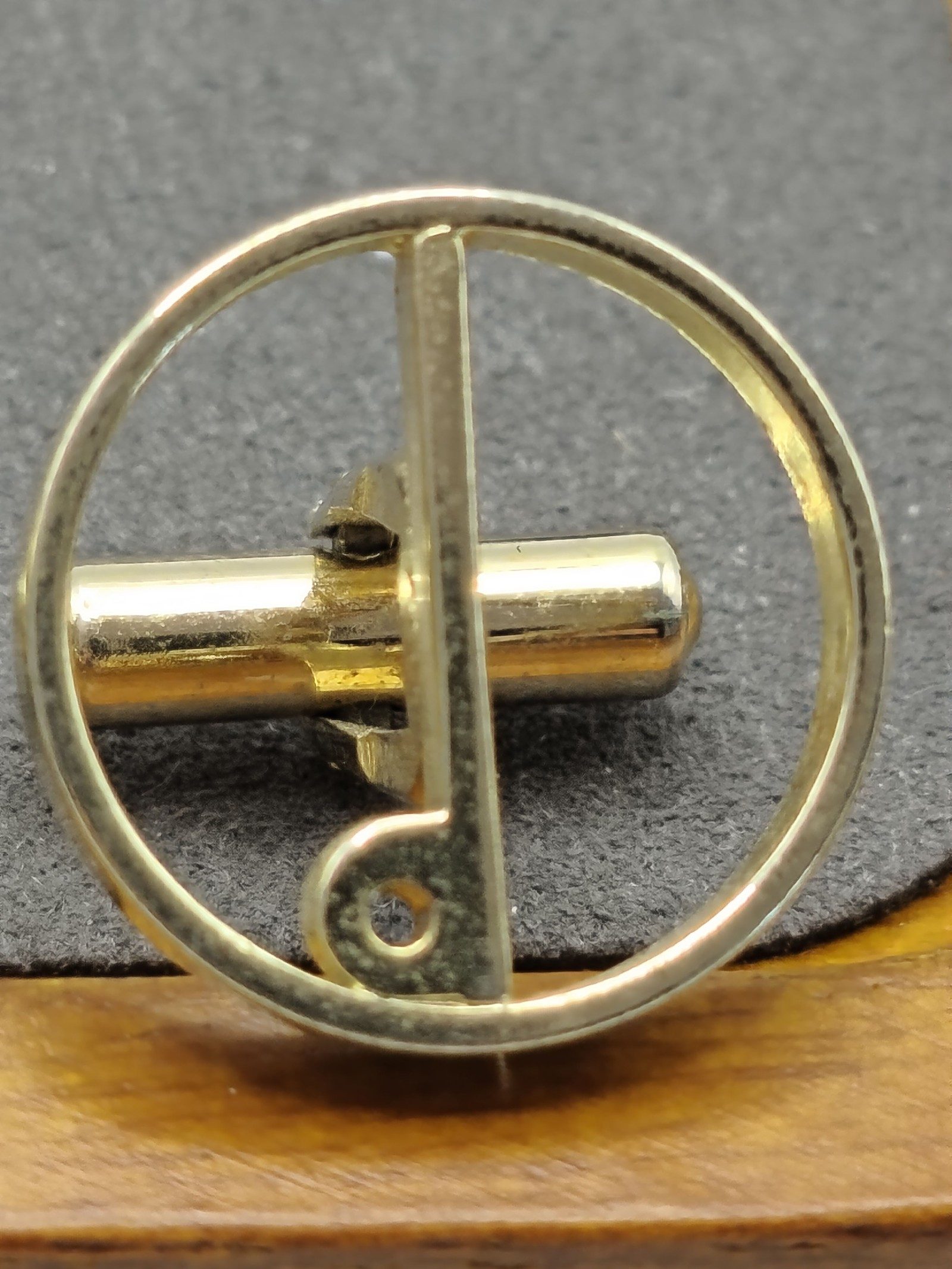 Dunhill Gold Tone Round Modernist Cufflinks image 4
