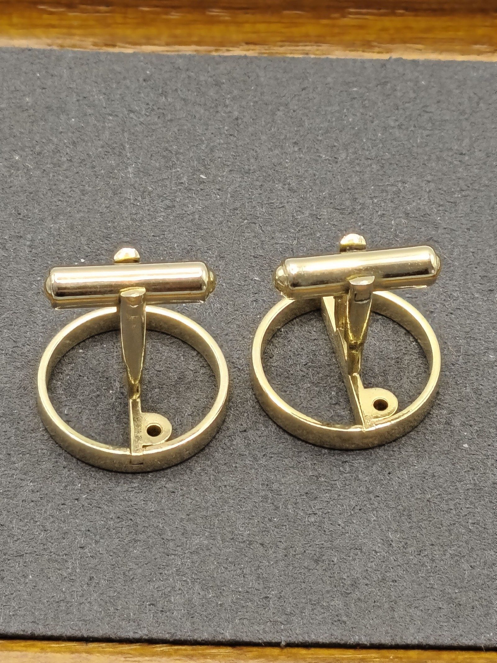 Dunhill Gold Tone Round Modernist Cufflinks image 7