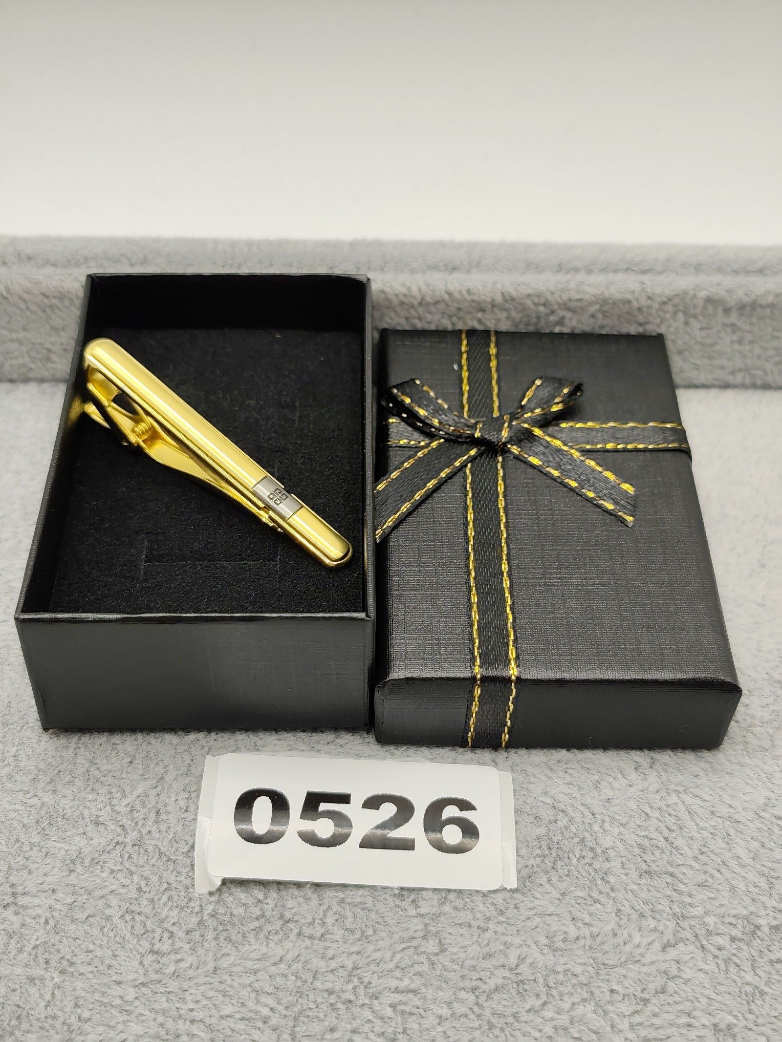 Givenchy Gold Tone Tie Clip with Logo