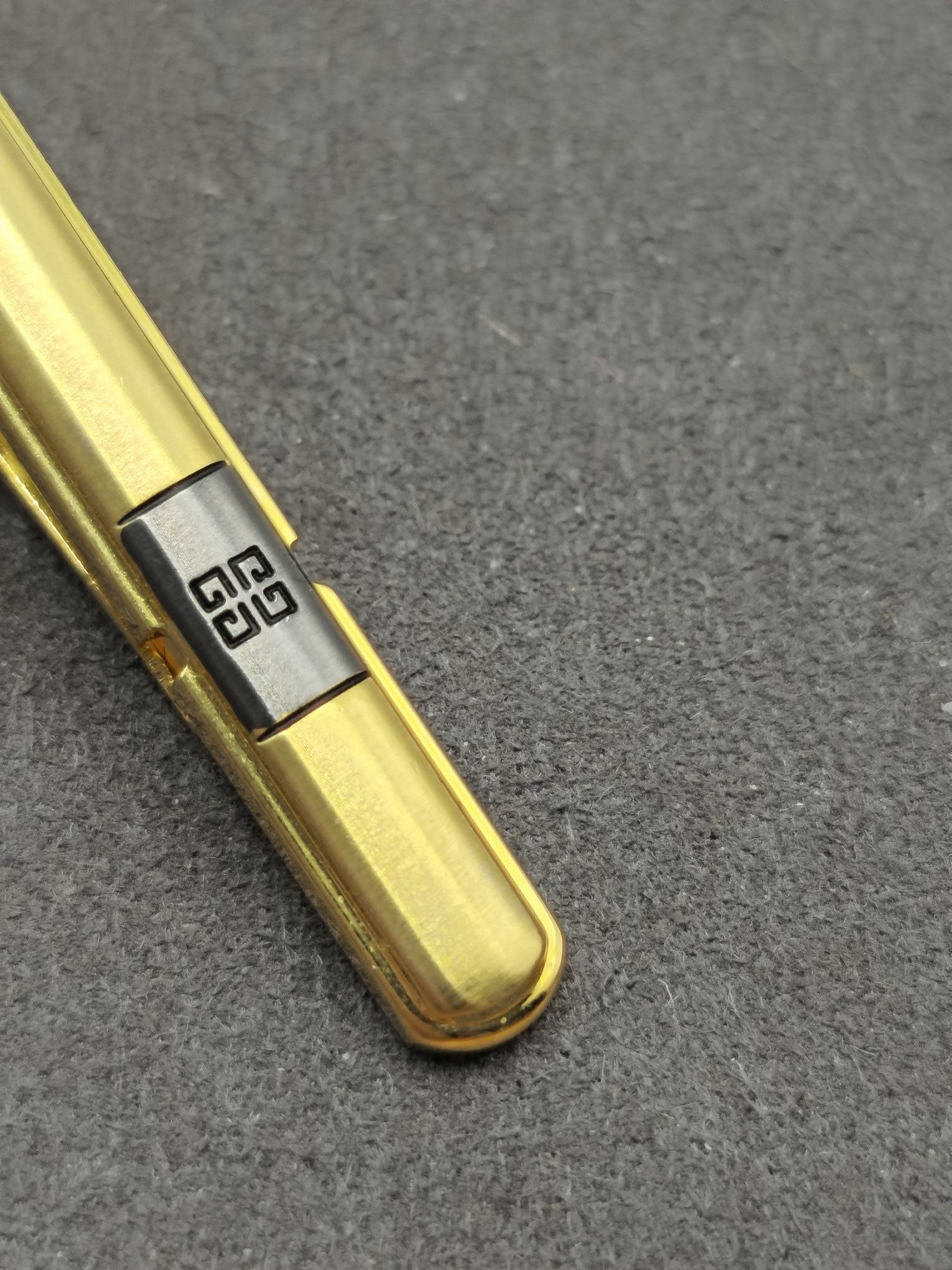 Givenchy Gold Tone Tie Clip with Logo image 4
