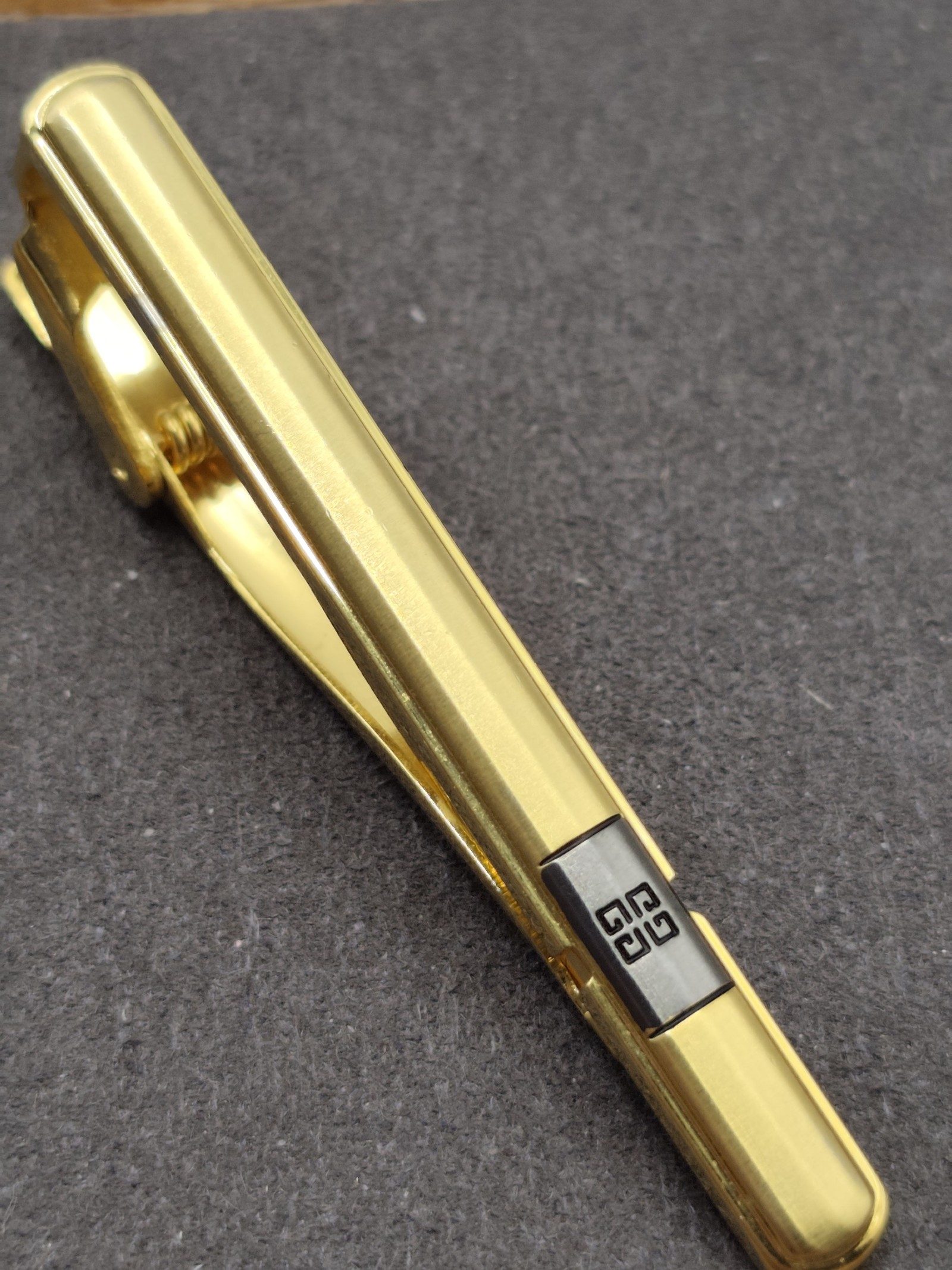 Givenchy Gold Tone Tie Clip with Logo image 5