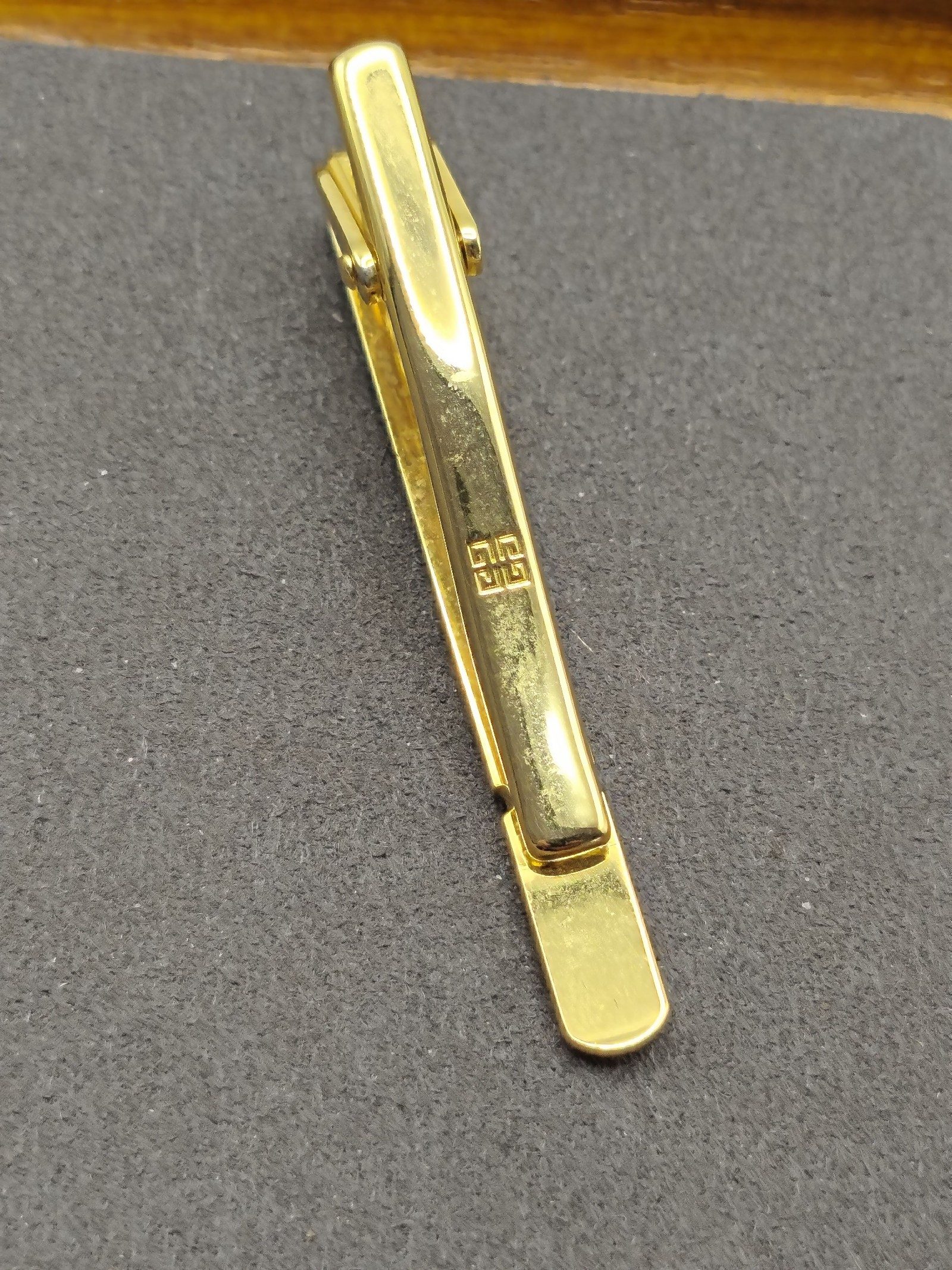 Givenchy Gold Tone Tie Clip with Logo image 8