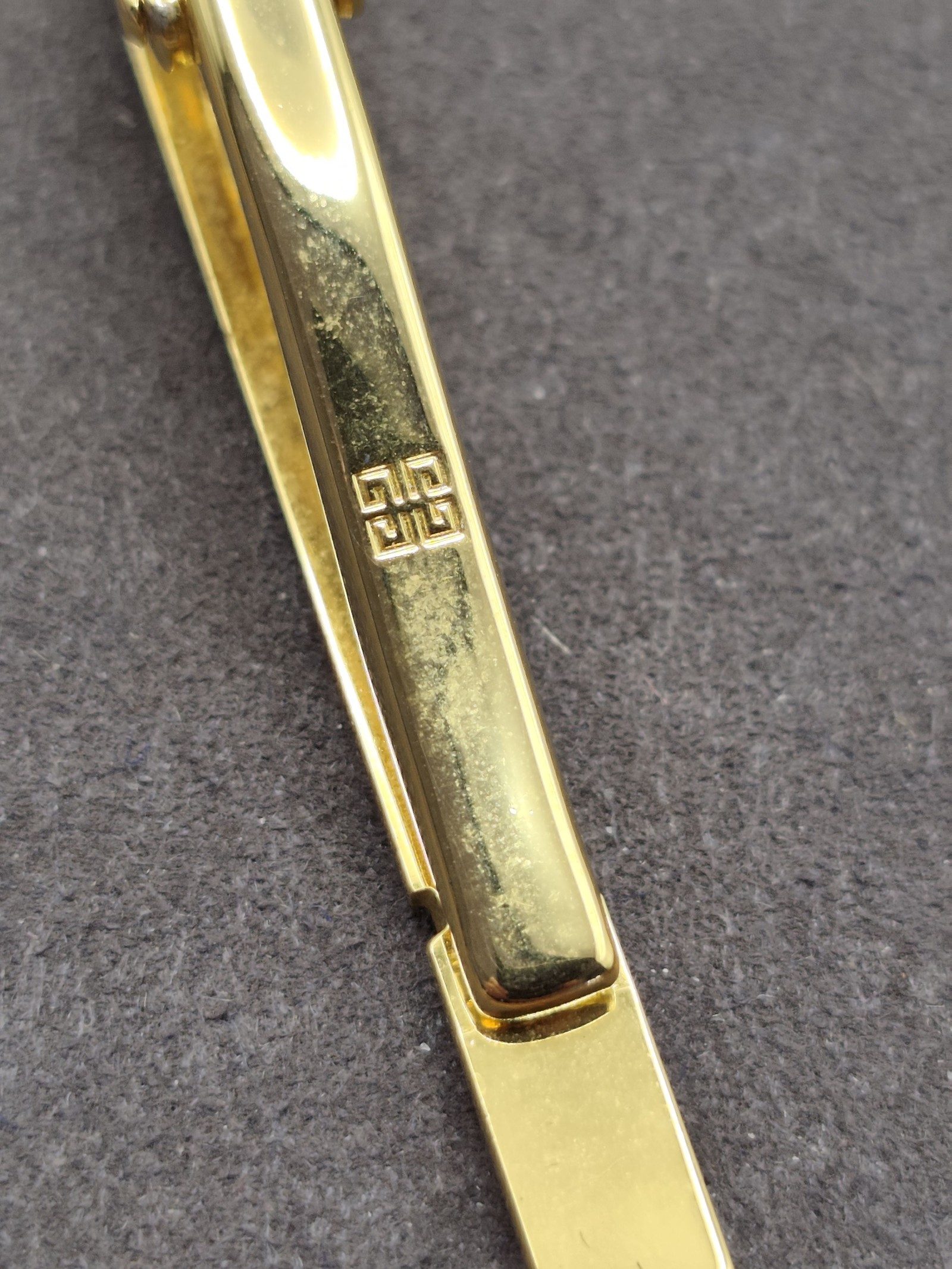 Givenchy Gold Tone Tie Clip with Logo image 9