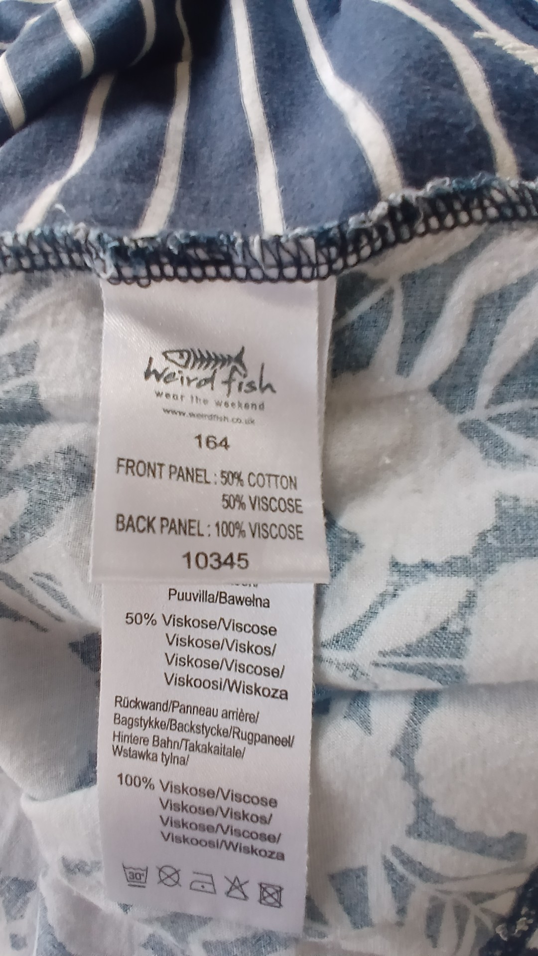 Weird Fish Women's Navy & White Stripe Tank Top Size 12 image 6