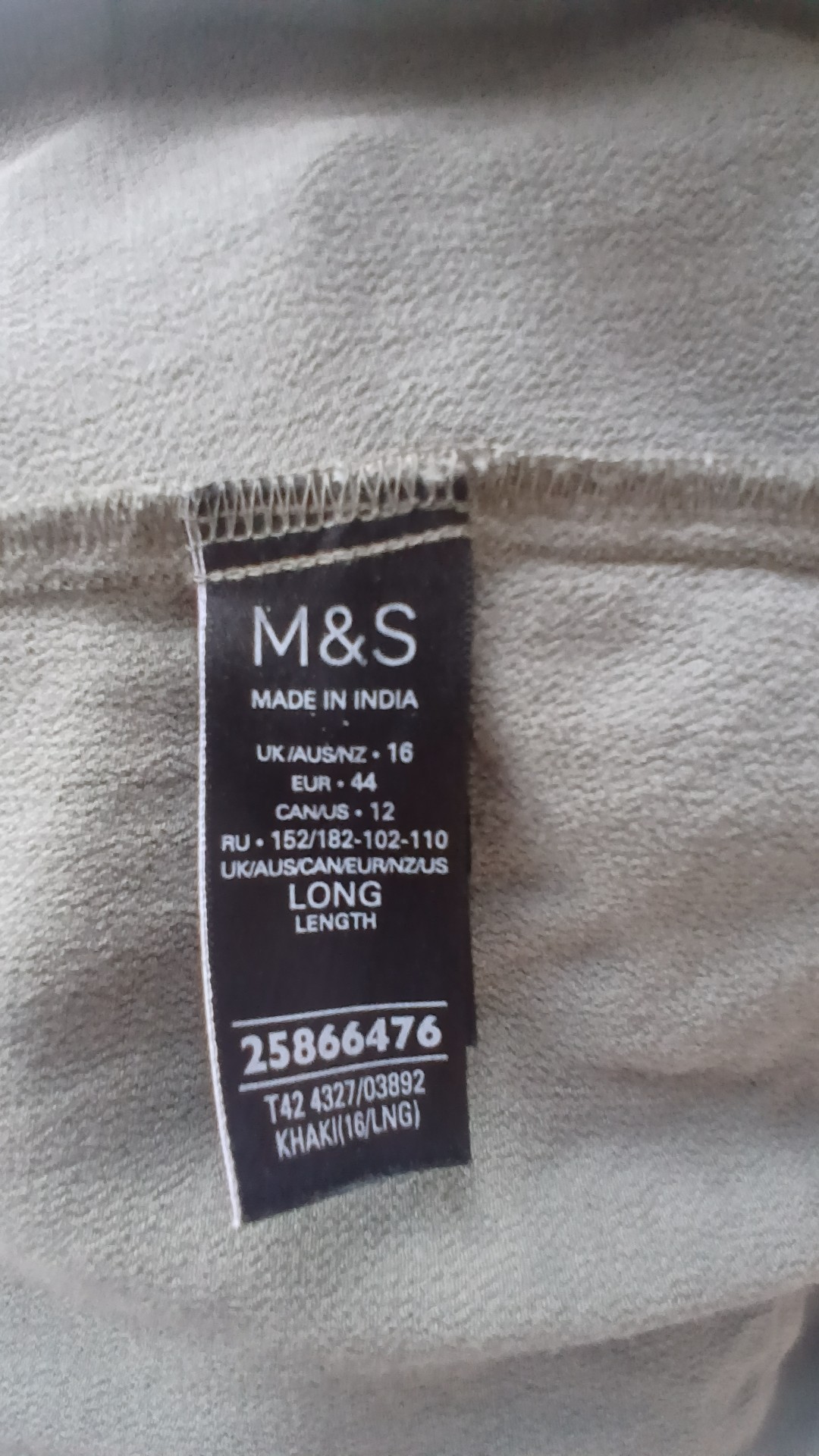 M&S Khaki Women’s Long Sleeve Pintuck Button Front Dress UK 16 image 5