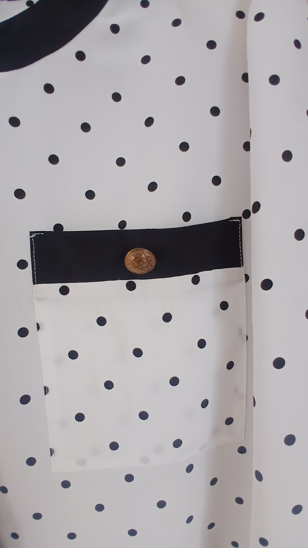 Rosie & Co White & Black Polka Dot Long Sleeve Blouse UK 14 image 5