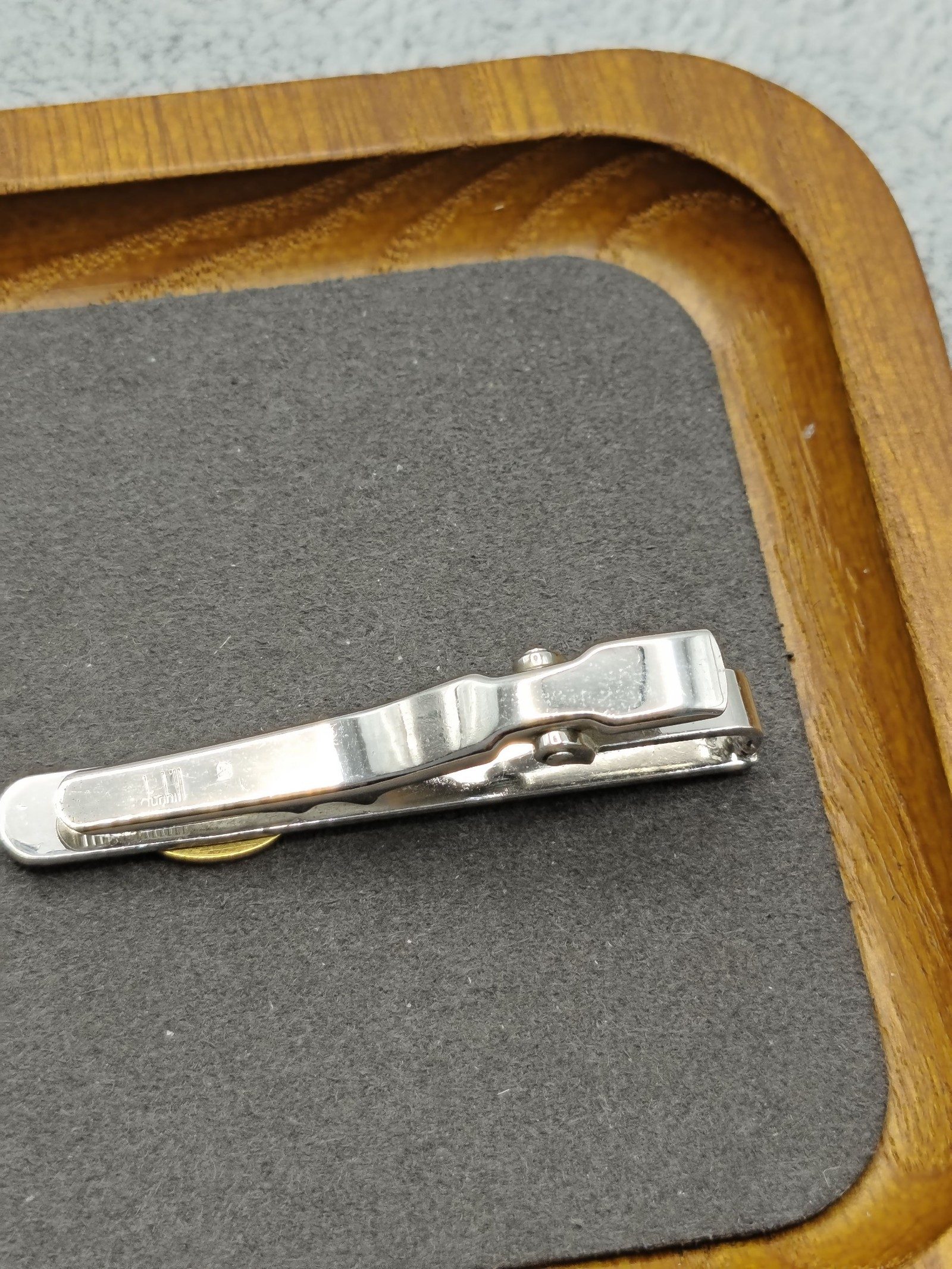 Dunhill Silver & Gold Tone Men's Tie Clip image 3