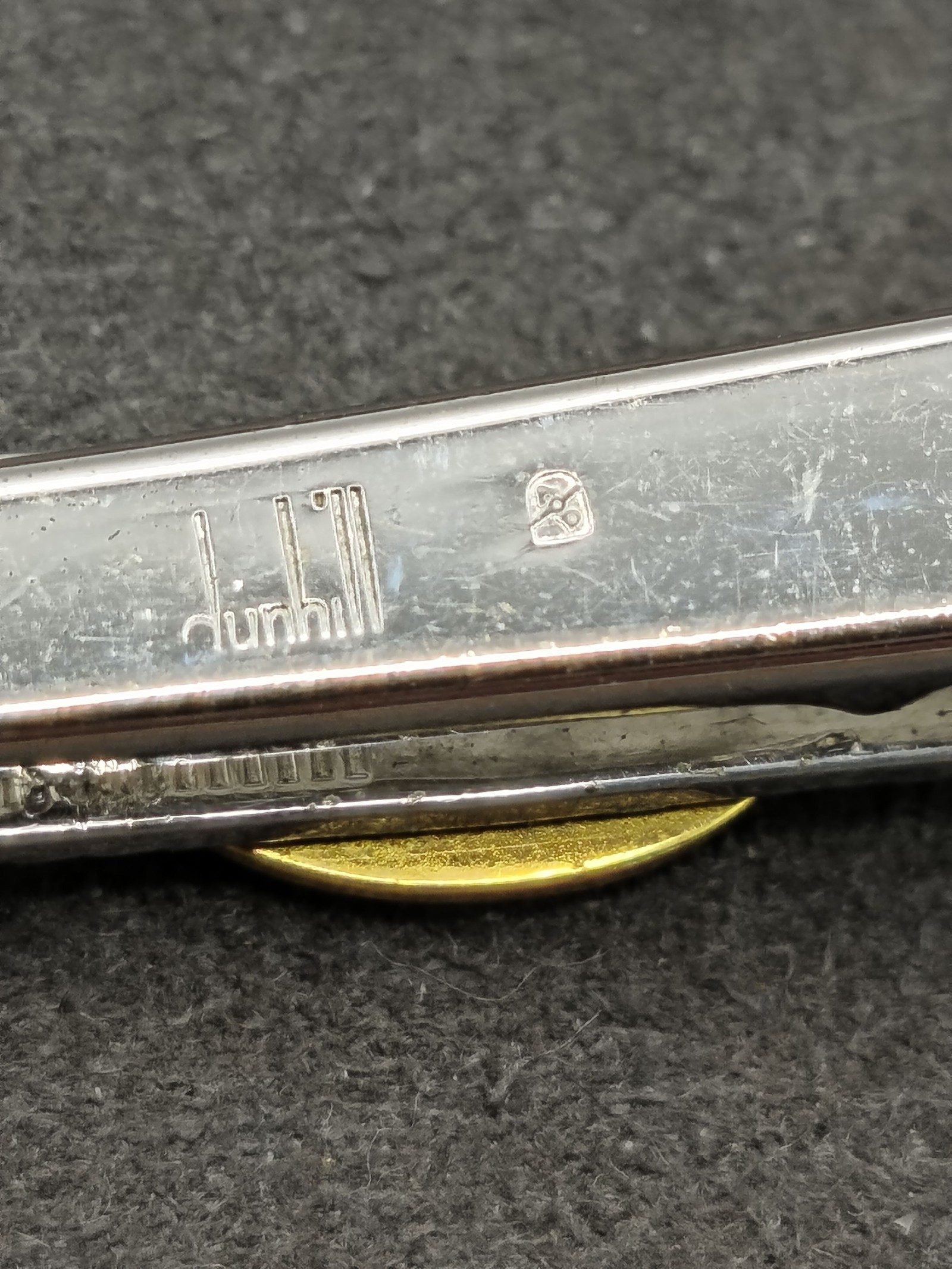 Dunhill Silver & Gold Tone Men's Tie Clip image 4