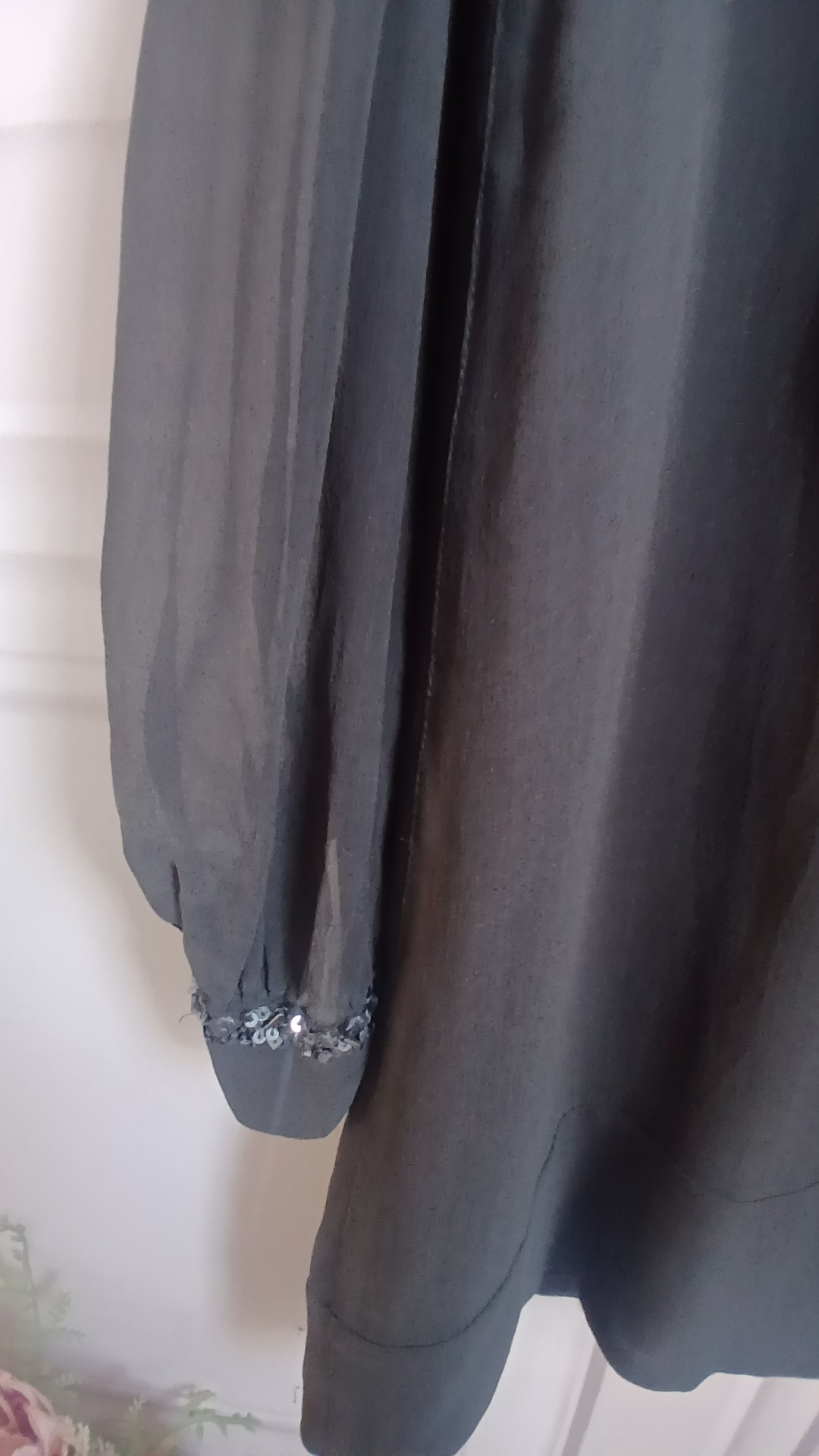 French Connection Black Embellished Long Sleeve Dress UK 14 image 6