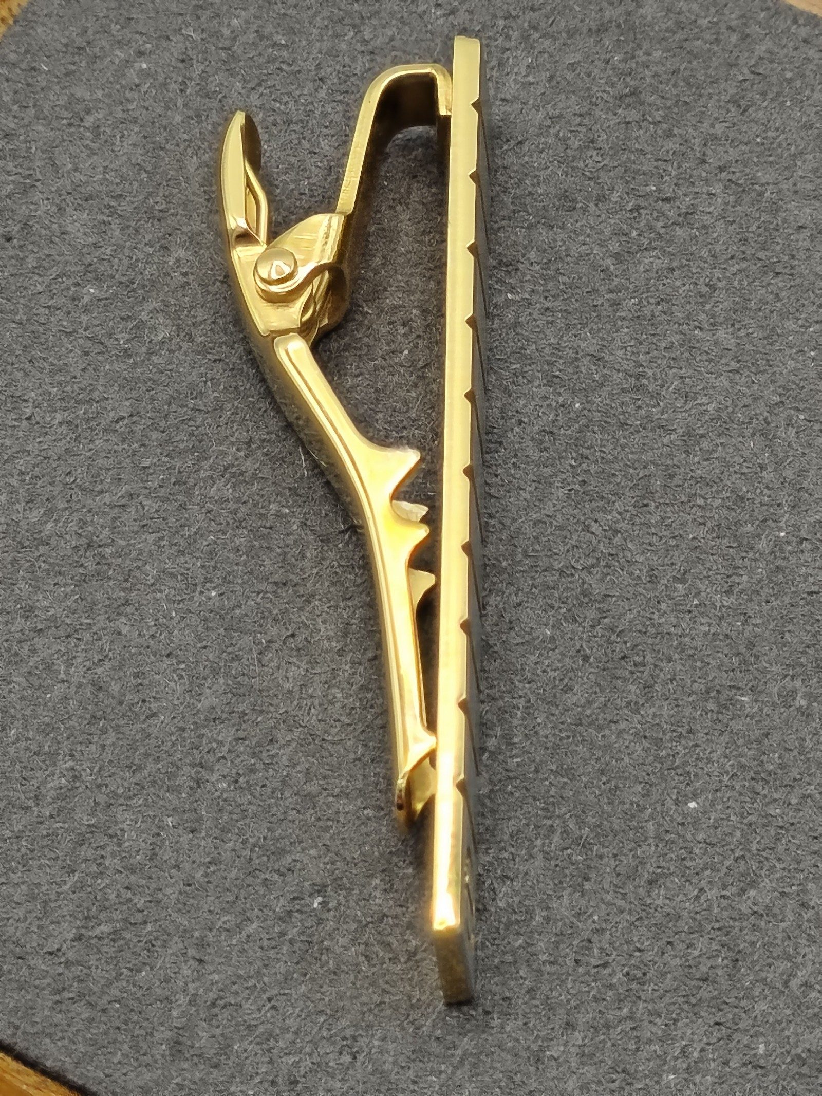 Dunhill Gold & Silver Tone Striped Tie Clip image 6
