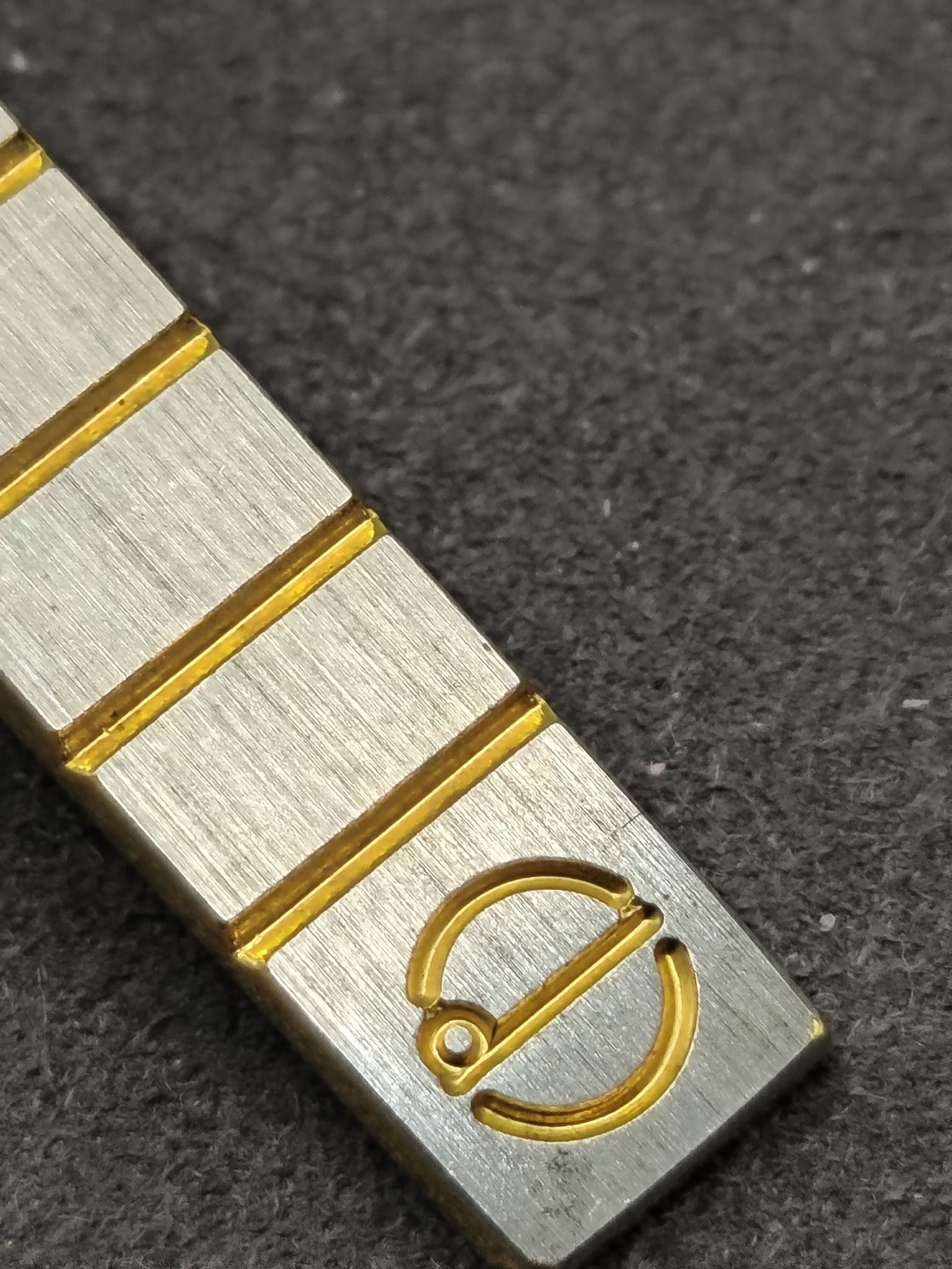 Dunhill Gold & Silver Tone Striped Tie Clip image 8