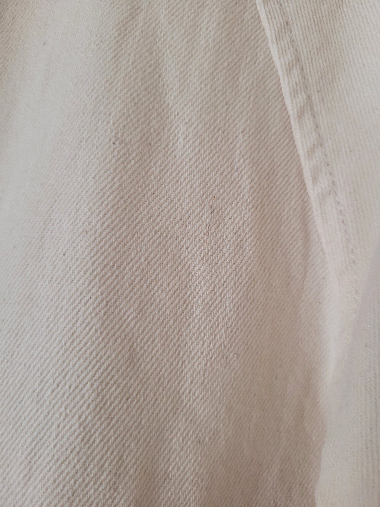 Mango Cream Denim Ruffle Collar Shirt XS image 5