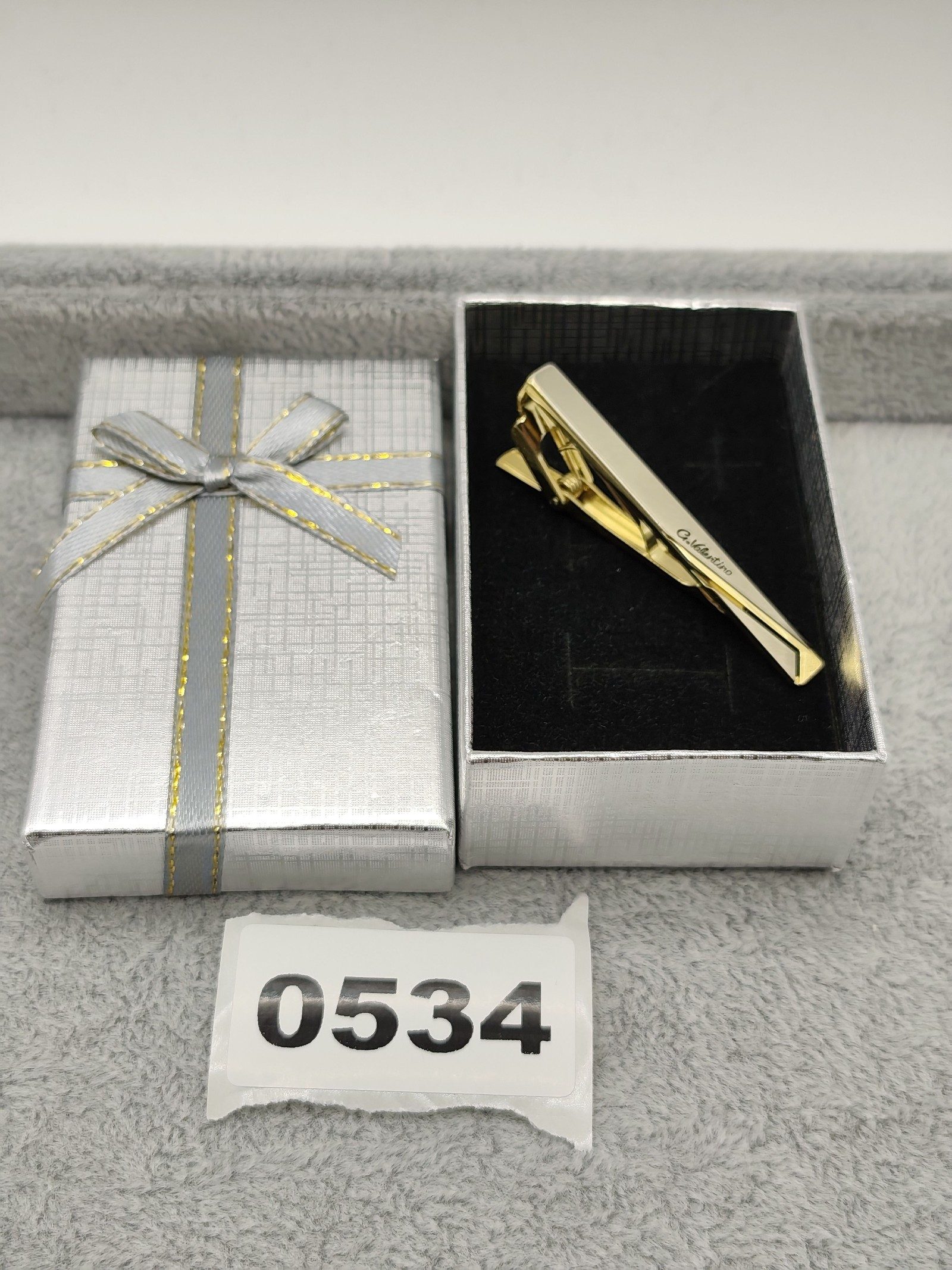 G. Valentino Gold & Silver Tone Tie Clip