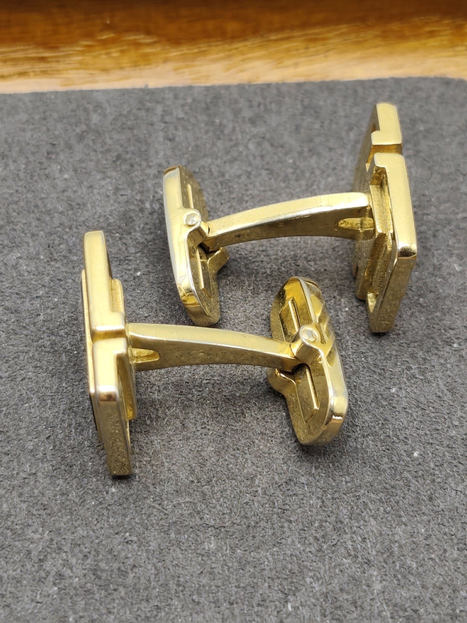 Givenchy Gold & Black Logo Cufflinks in Original Box image 10
