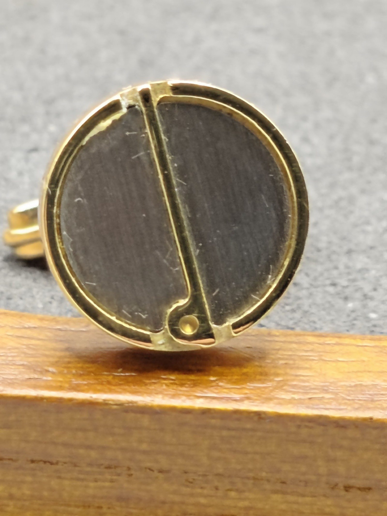Dunhill Gold & Brown Circular Cufflinks with Original Box image 9
