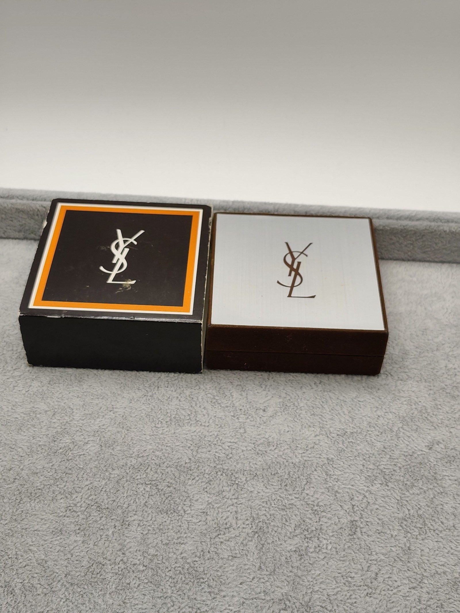 Yves Saint Laurent YSL Gold & Silver Tie Clip with Original Box image 3