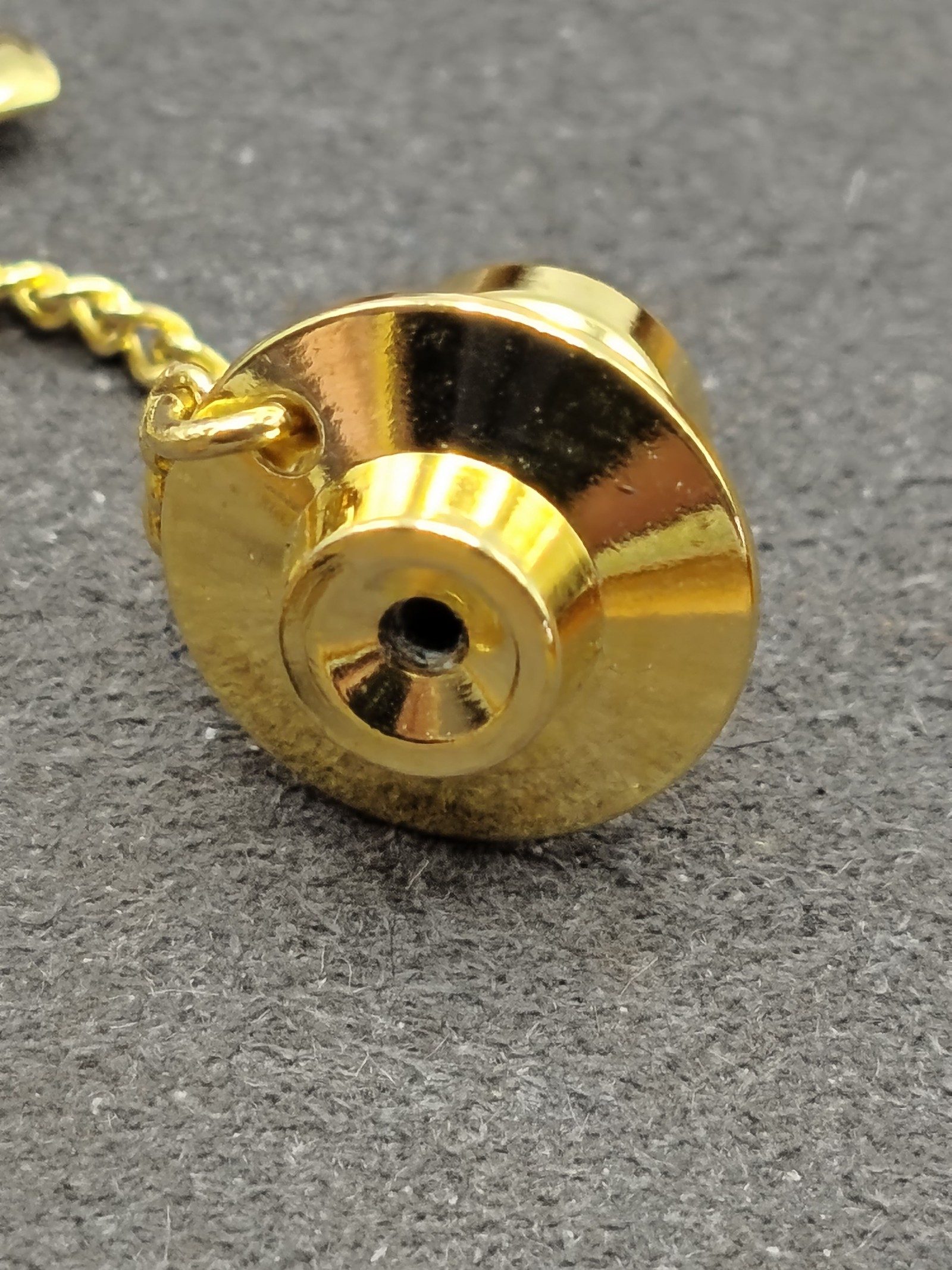 Yves Saint Laurent Gold & Blue Tie Tack Pin in Box image 8