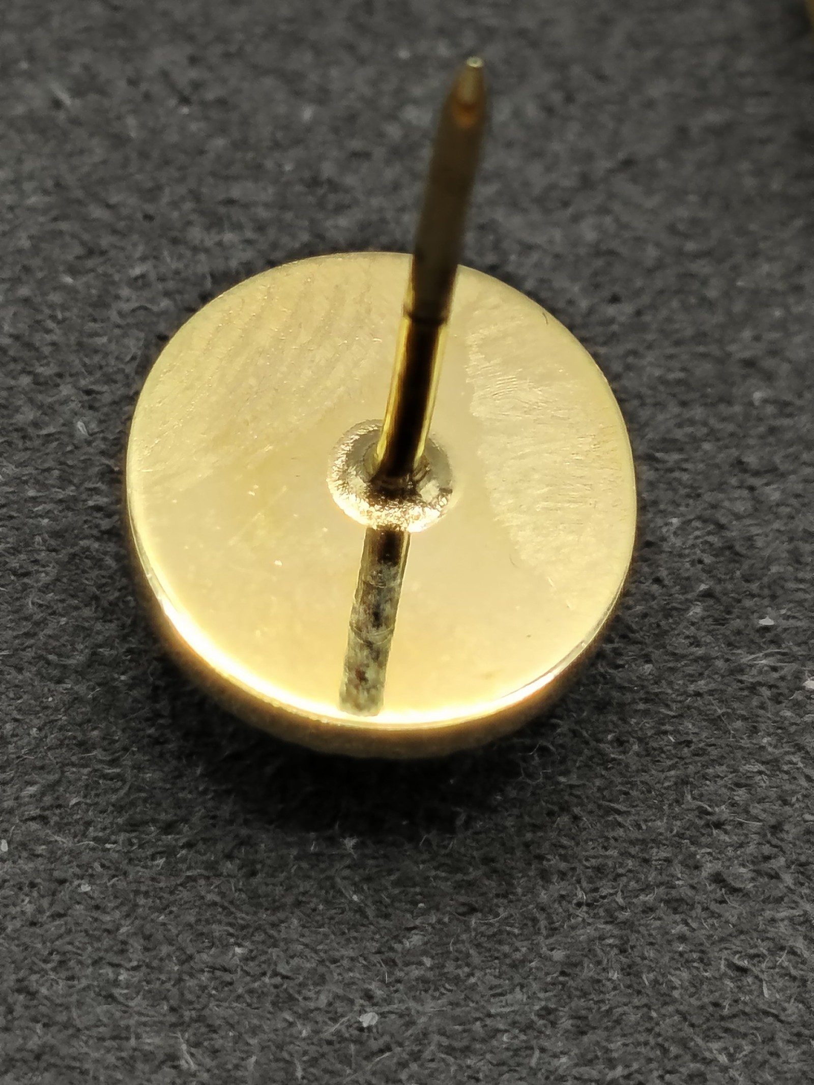 Yves Saint Laurent Gold & Blue Tie Tack Pin in Box image 10