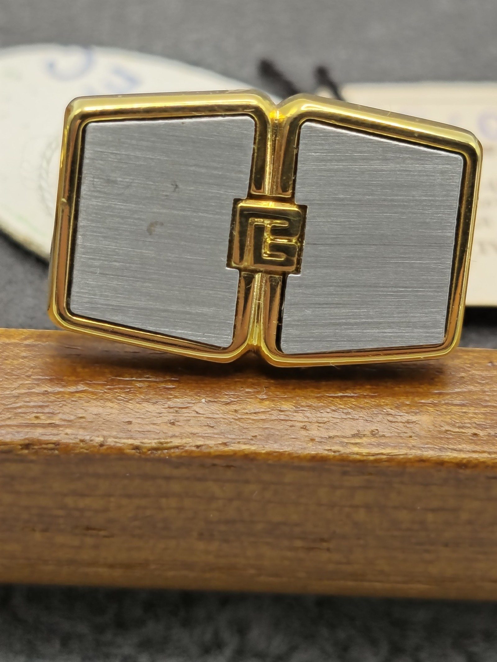 Pierre Balmain Gold & Silver Tone Cufflinks in Original Box image 6
