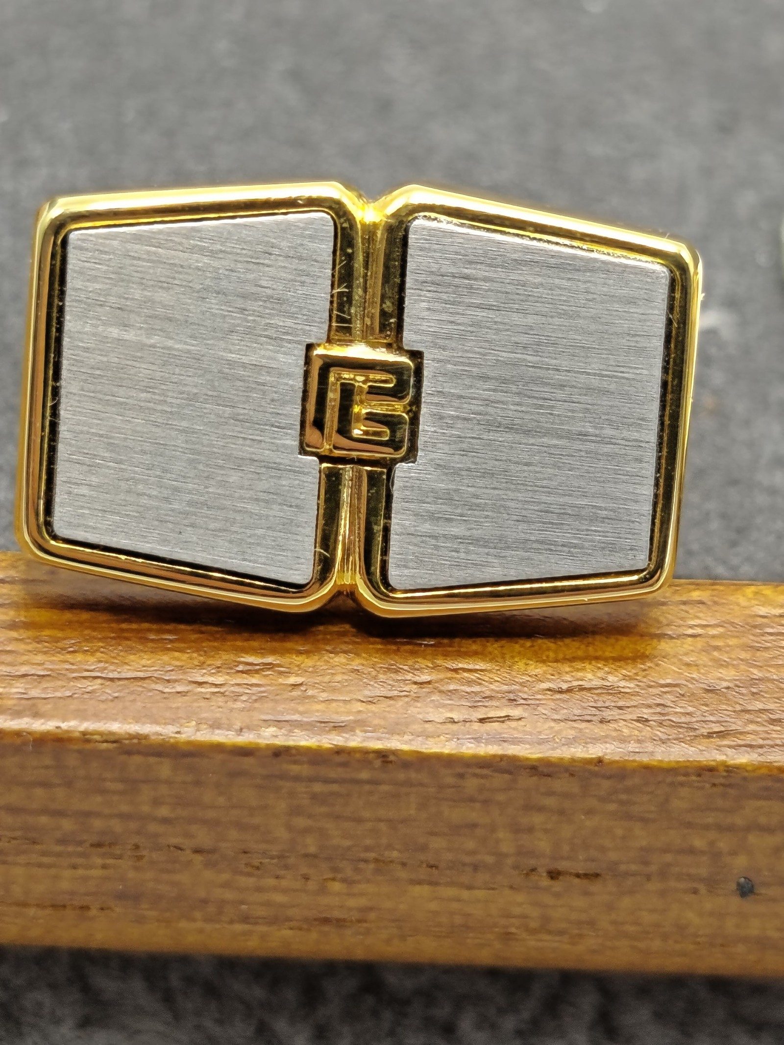 Pierre Balmain Gold & Silver Tone Cufflinks in Original Box image 7
