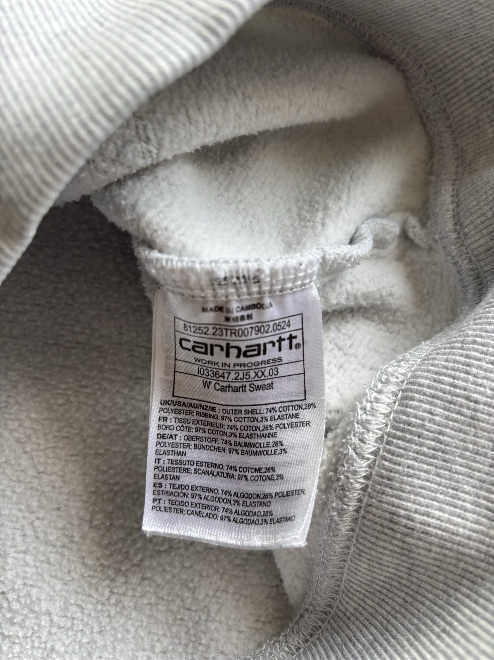 Carhartt Grey & Maroon Logo Sweatshirt Medium image 6