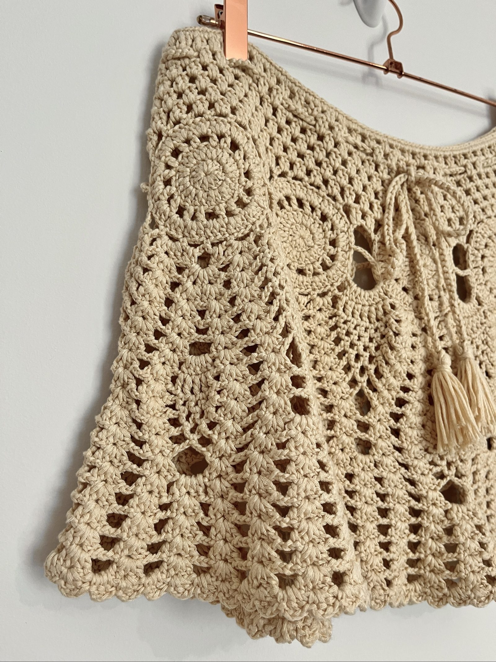Primark Beige Crochet Mini Skirt Cover Up - Large image 2