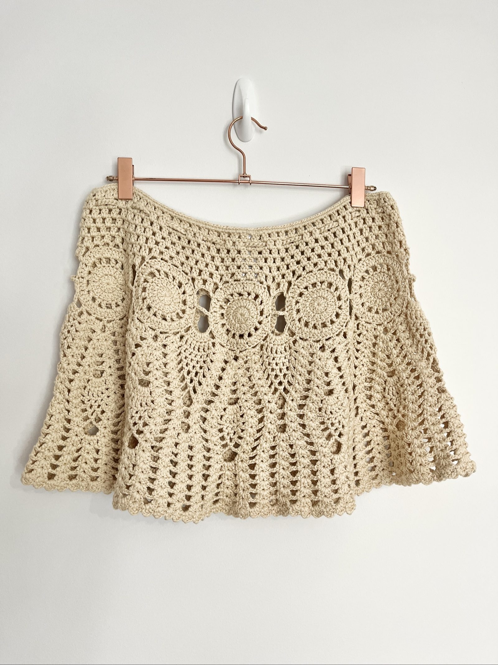 Primark Beige Crochet Mini Skirt Cover Up - Large image 3