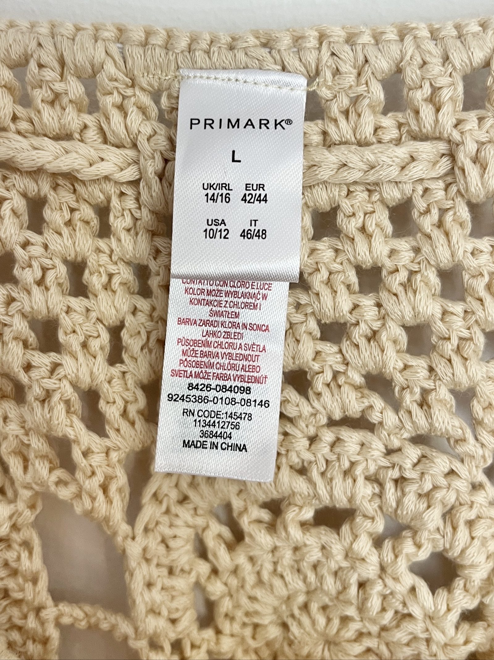 Primark Beige Crochet Mini Skirt Cover Up - Large image 4