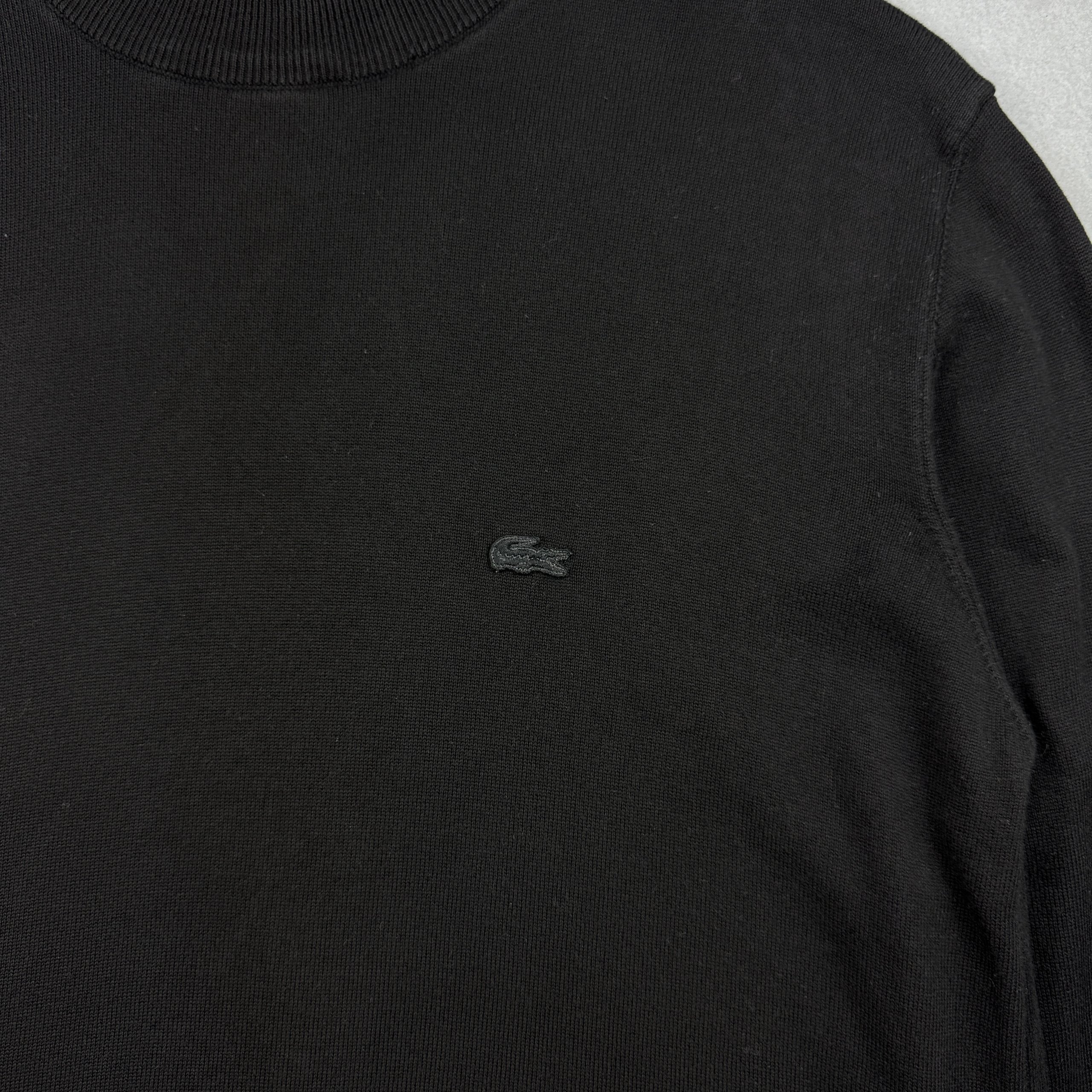Men`s Lacoste Black Turtleneck Slim fit Jumper Sweater Cotton Size XL-XXL image 3
