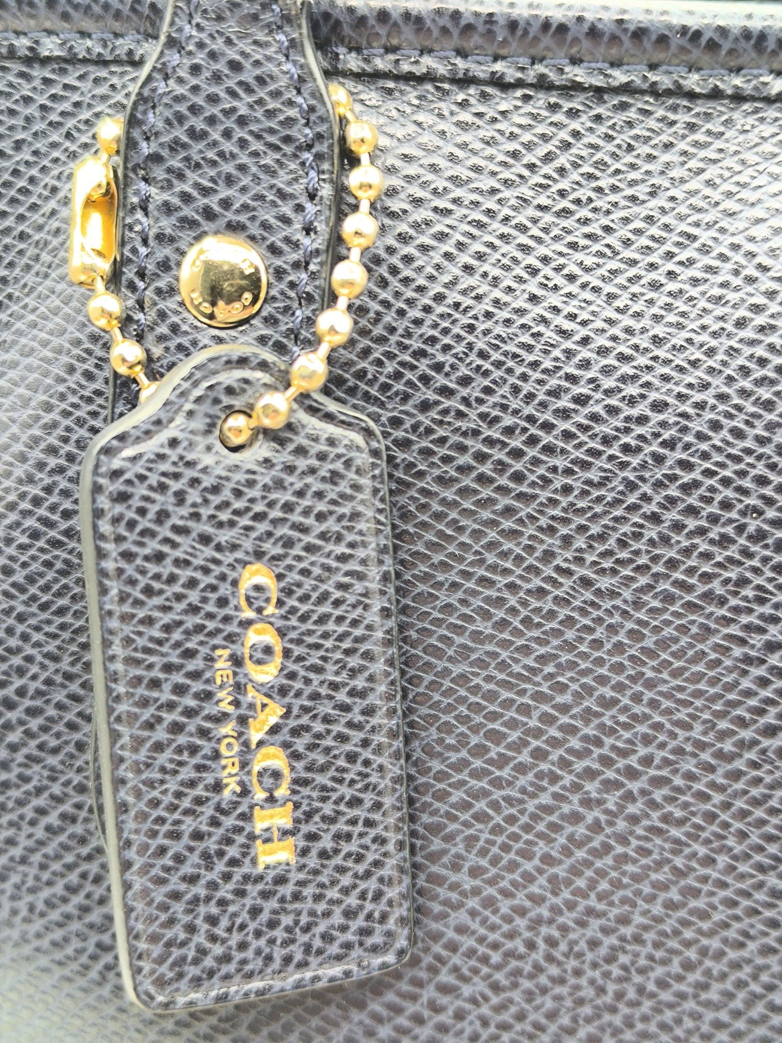 Coach Black Leather Tote Bag image 3