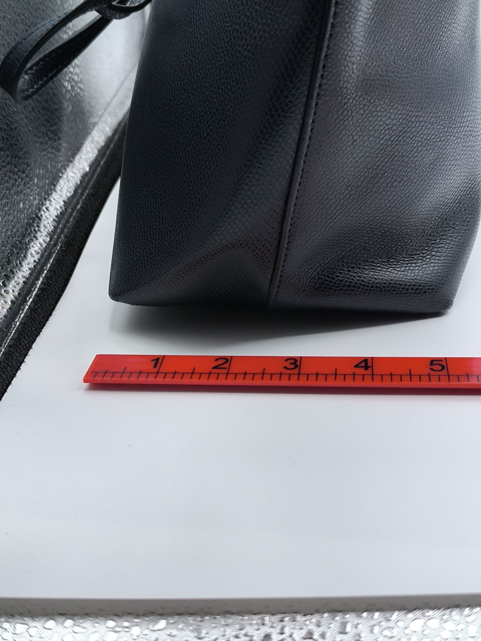 Coach Black Leather Tote Bag image 6