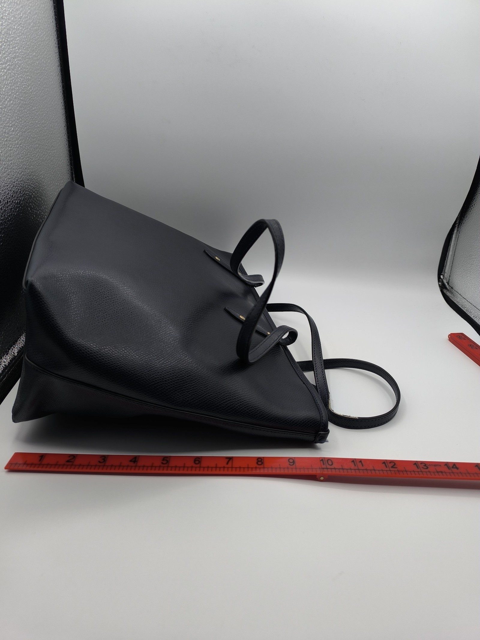 Coach Black Leather Tote Bag image 8