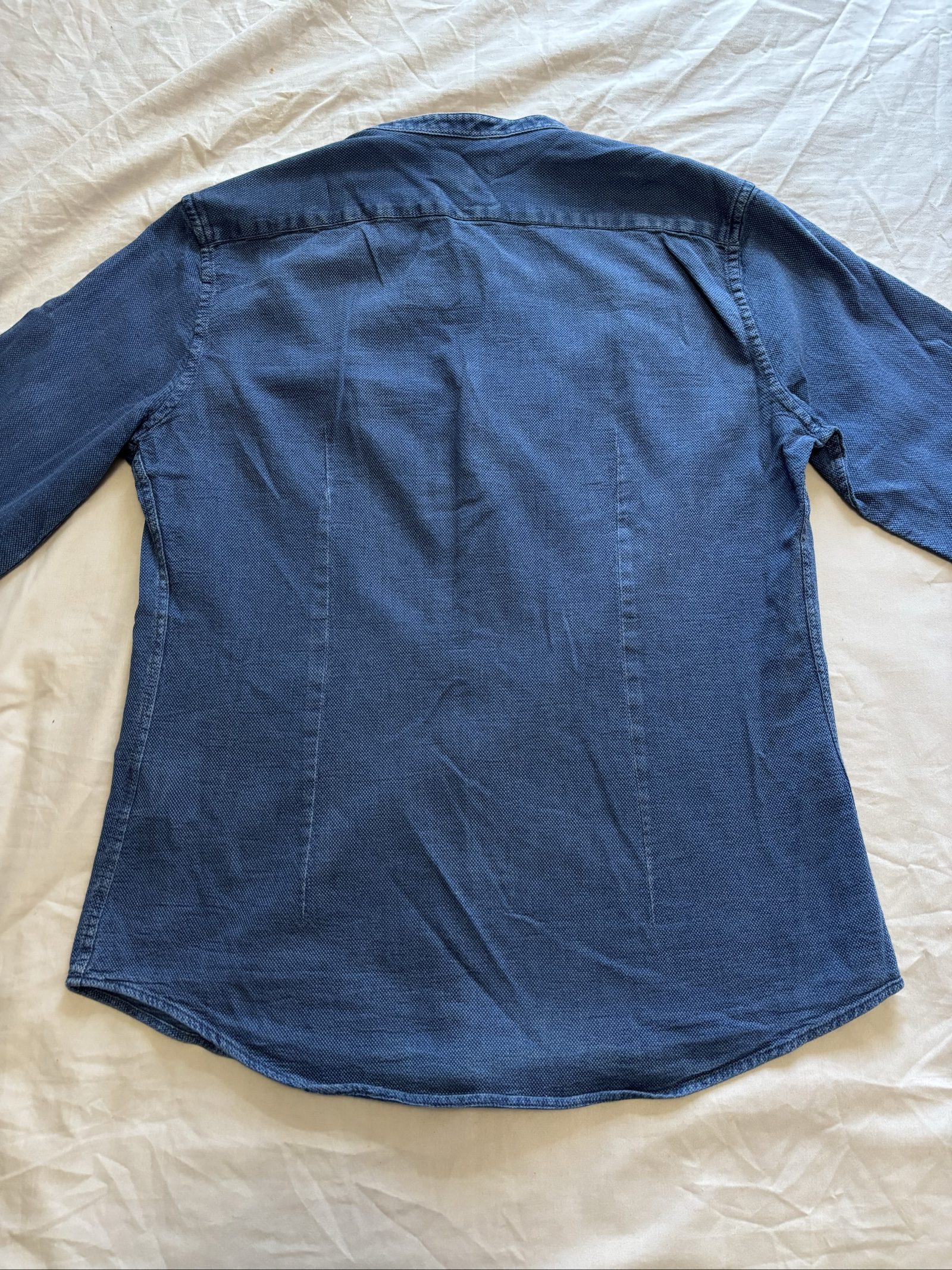 Reiss Men's Blue Slim Fit Shirt Medium Textured Cotton image 2