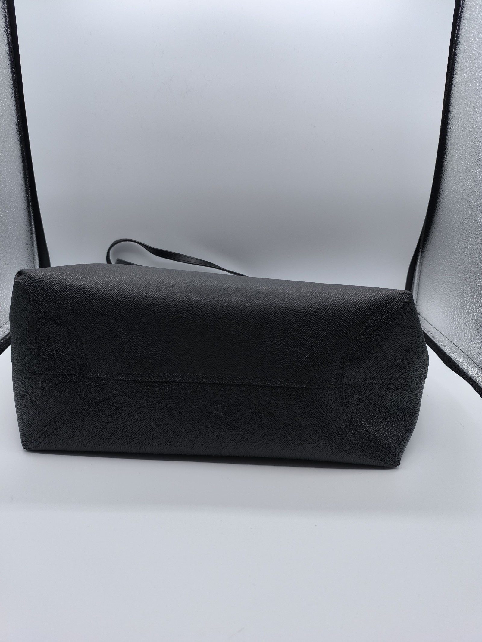 Coach Black Leather Tote Bag Gold Logo image 10