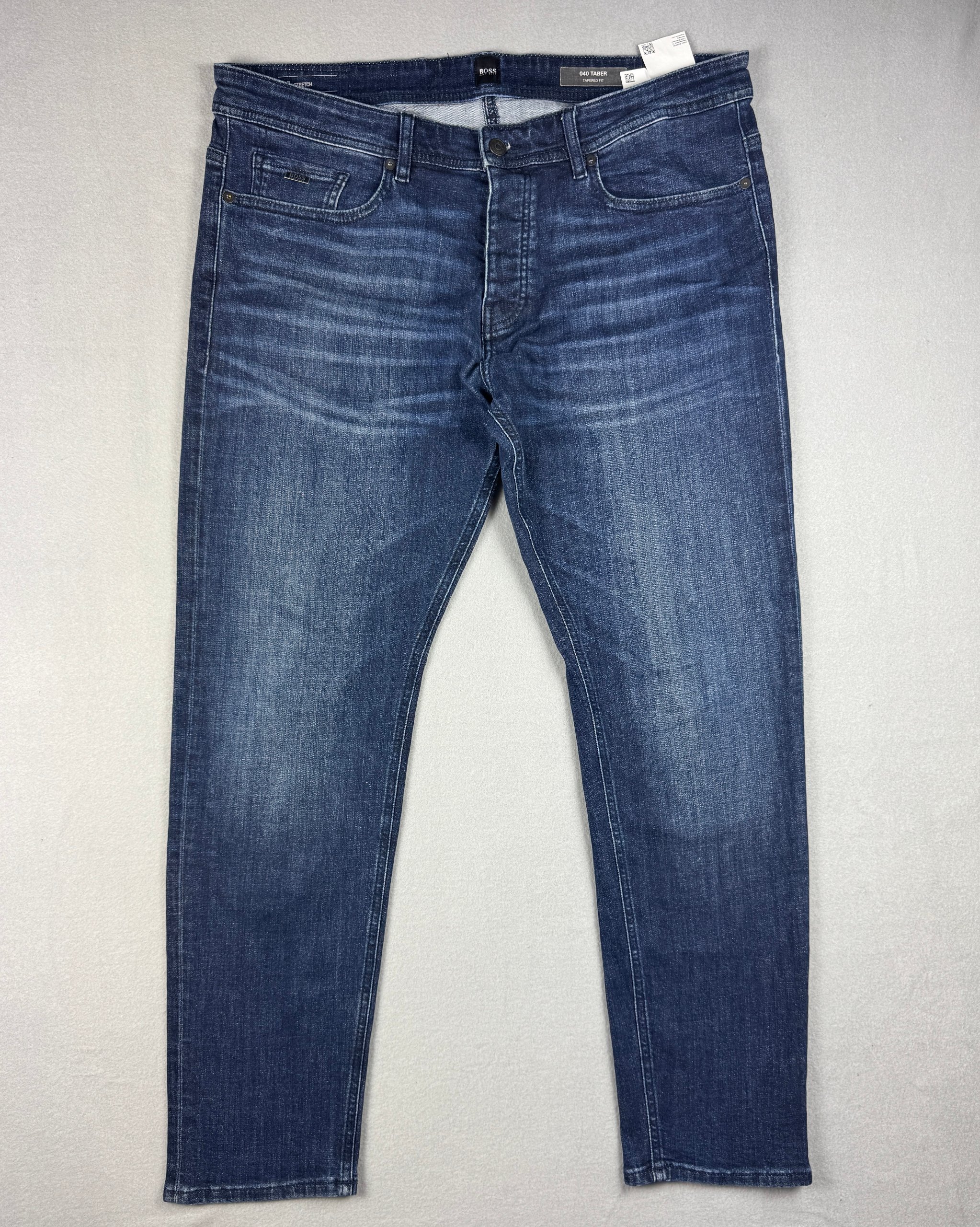 Hugo Boss Men's Blue Denim 606 Tapered Slim Stretch Jeans W36 L32