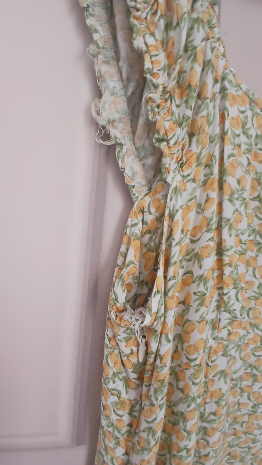 Yellow & Green Floral Summer Lemon Dress Size 16 image 5