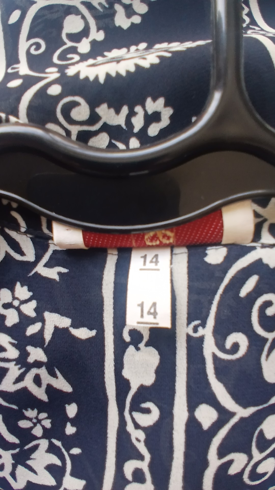 Hamells Navy & White Floral Button-Up Shirt 14 UK image 5