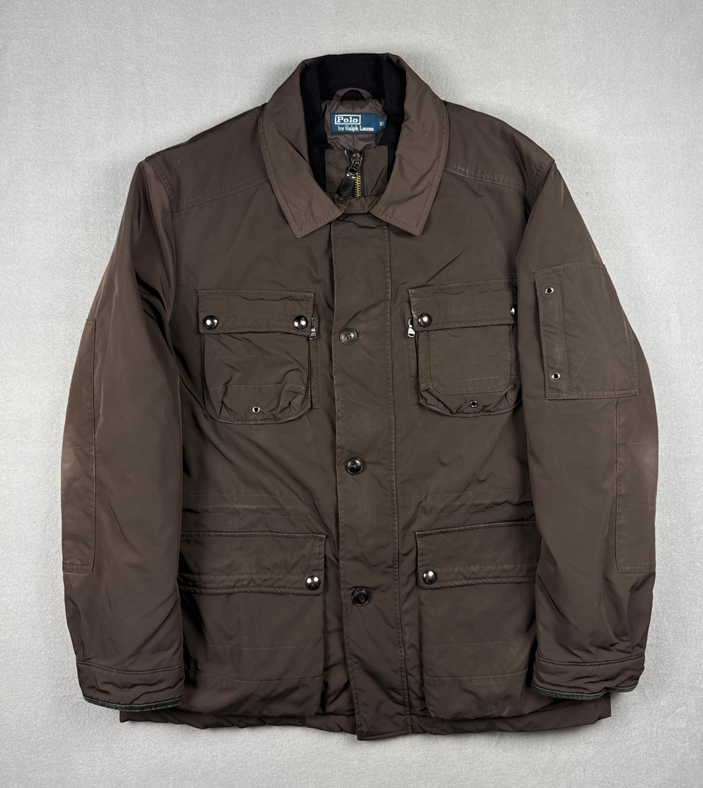 Polo by Ralph Lauren Brown Men's Multipocket Military Nylon Jacket Size XL