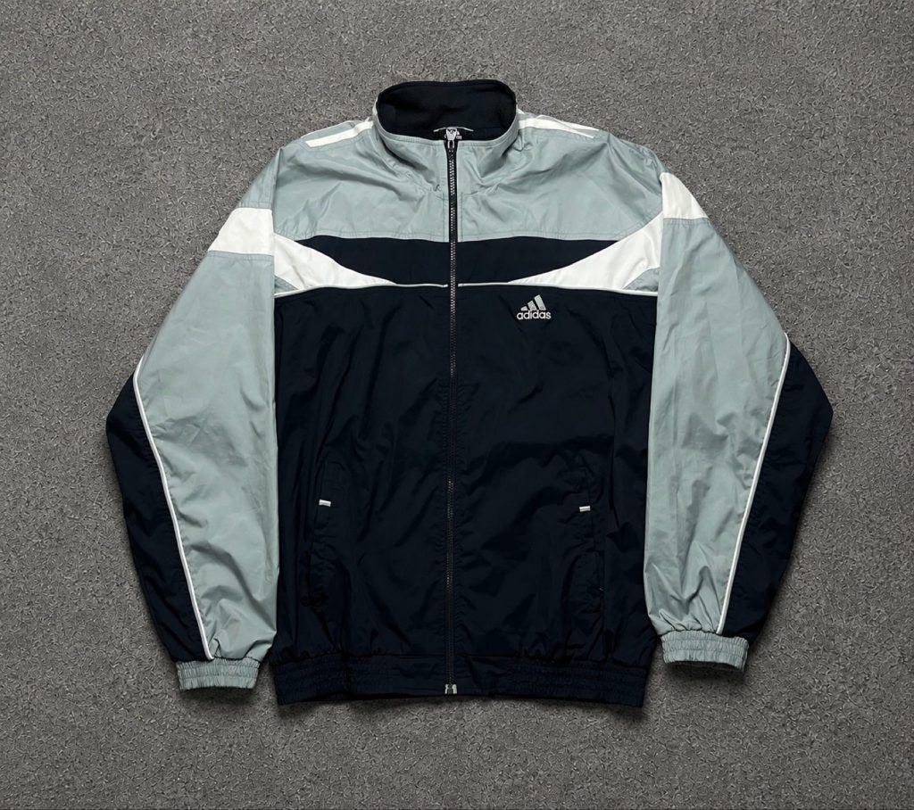 Adidas Track Jacket Hombre Colorblock Black Grey White Talla XL